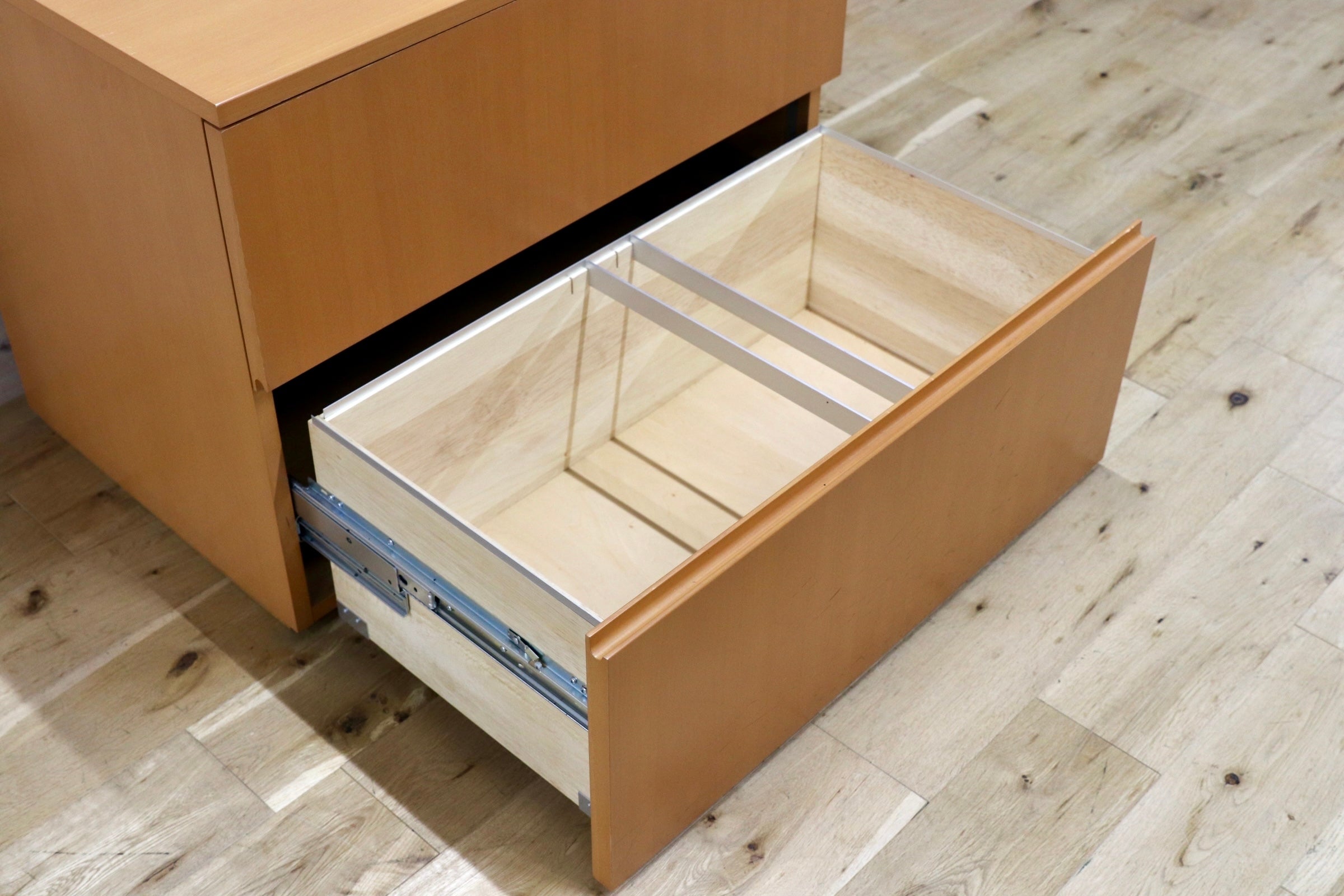 GMJH225E○Herman Miller / ハーマンミラー TSC-F-3-D ビーチ デスクキャビネット ラテラルファイル 二段引き出し オフィス ヴィンテージ
