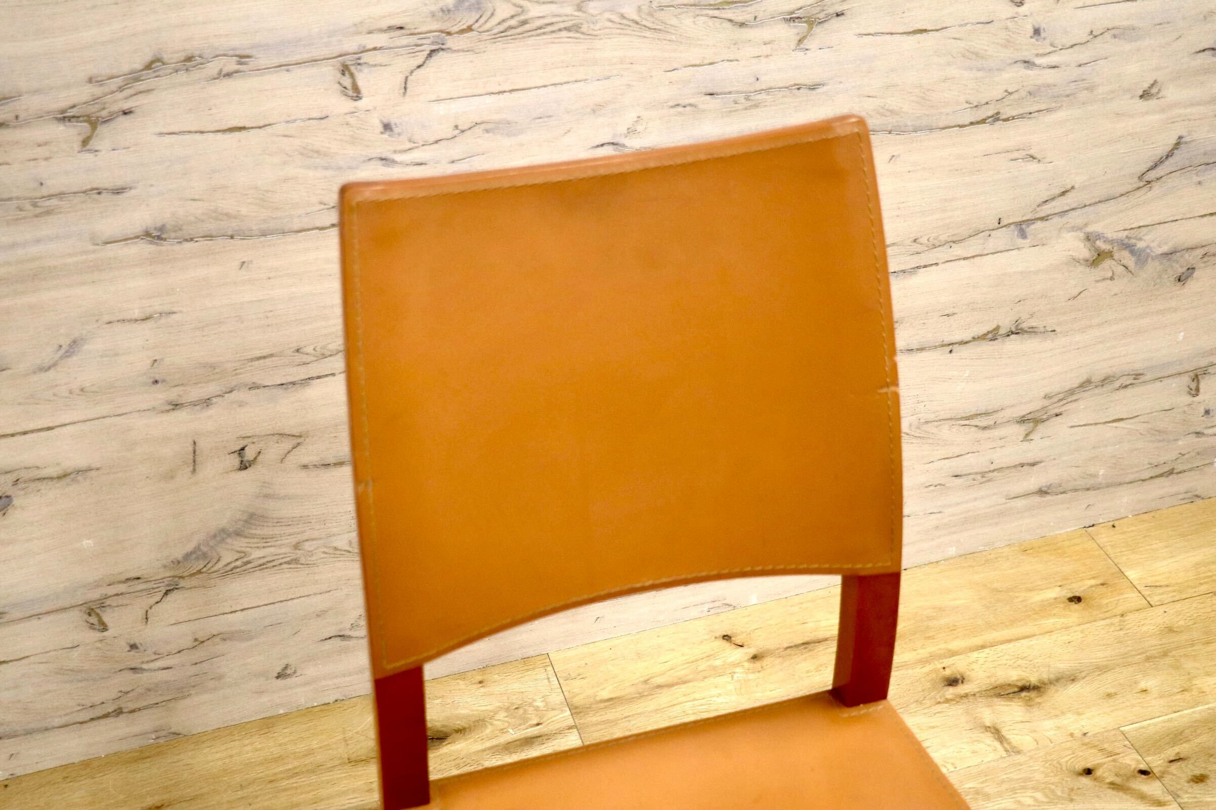 GMIK172B○Calligaris / カリガリス イタリア製 ダイニングチェア 椅子 食卓椅子 アームレスチェア レザー モダン