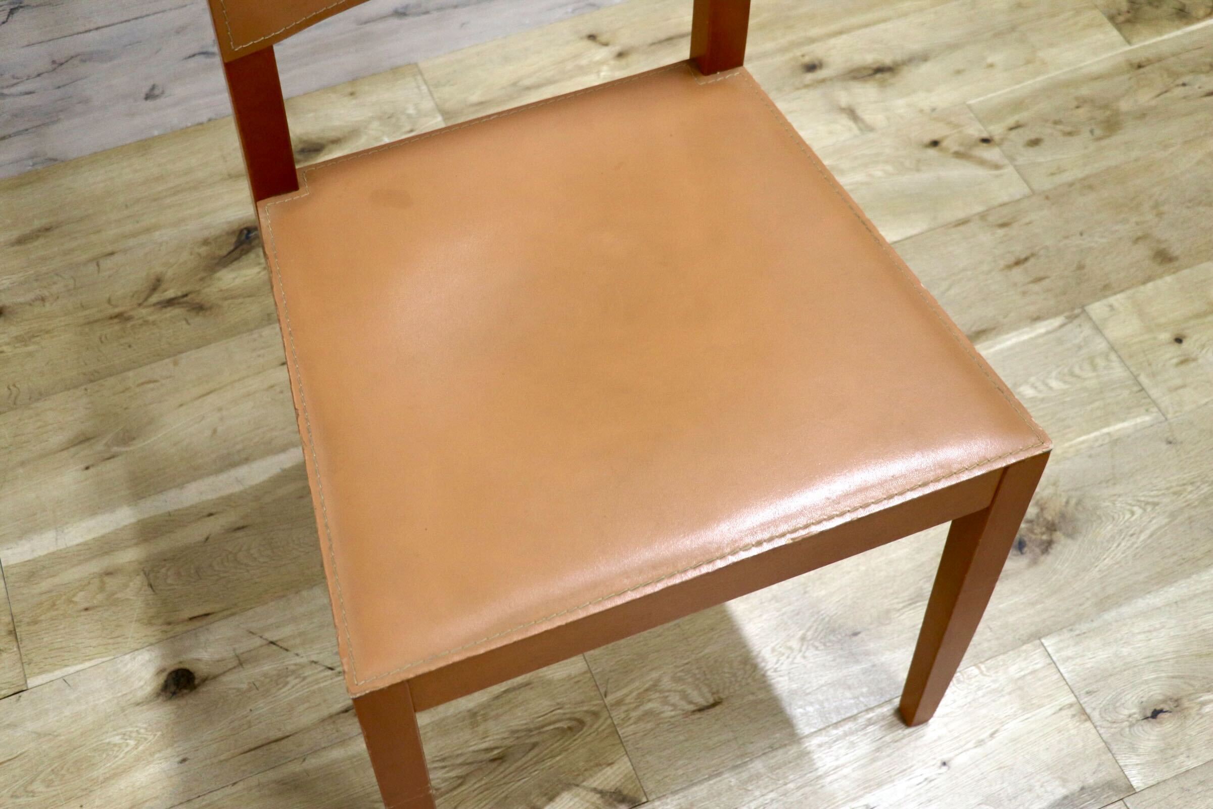 GMIK172B○Calligaris / カリガリス イタリア製 ダイニングチェア 椅子 食卓椅子 アームレスチェア レザー モダン
