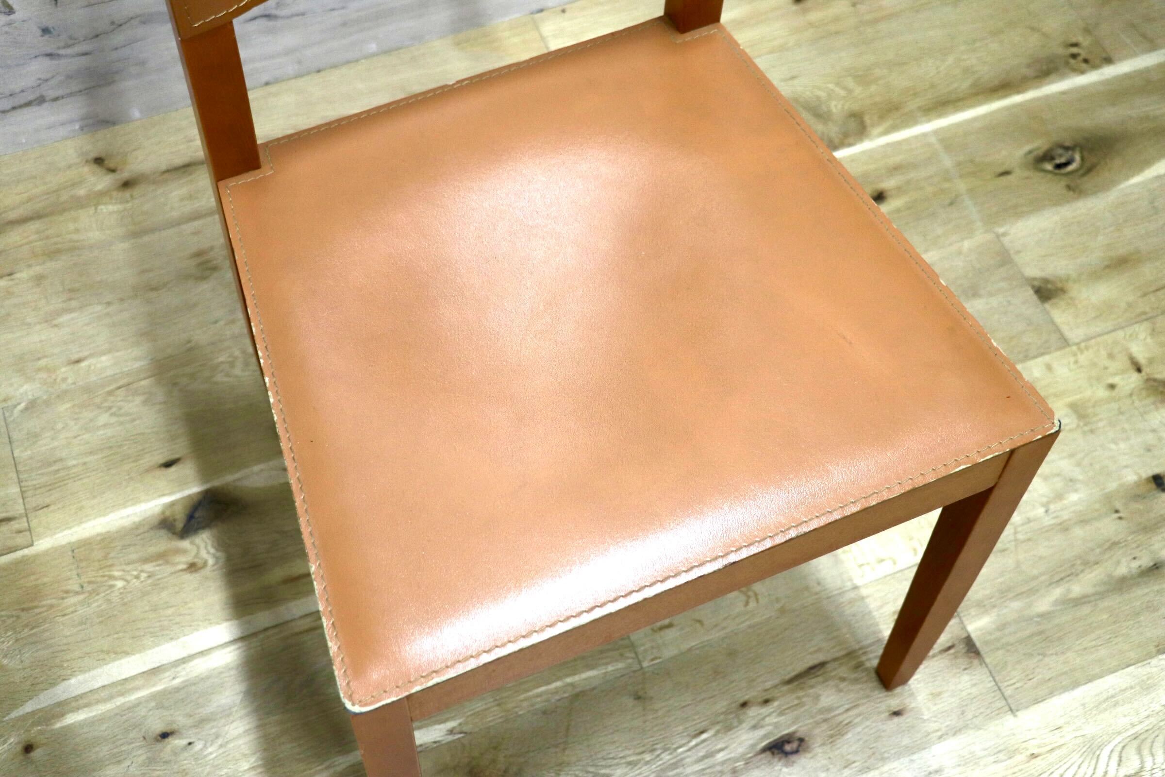 GMIK172B○Calligaris / カリガリス イタリア製 ダイニングチェア 椅子 食卓椅子 アームレスチェア レザー モダン