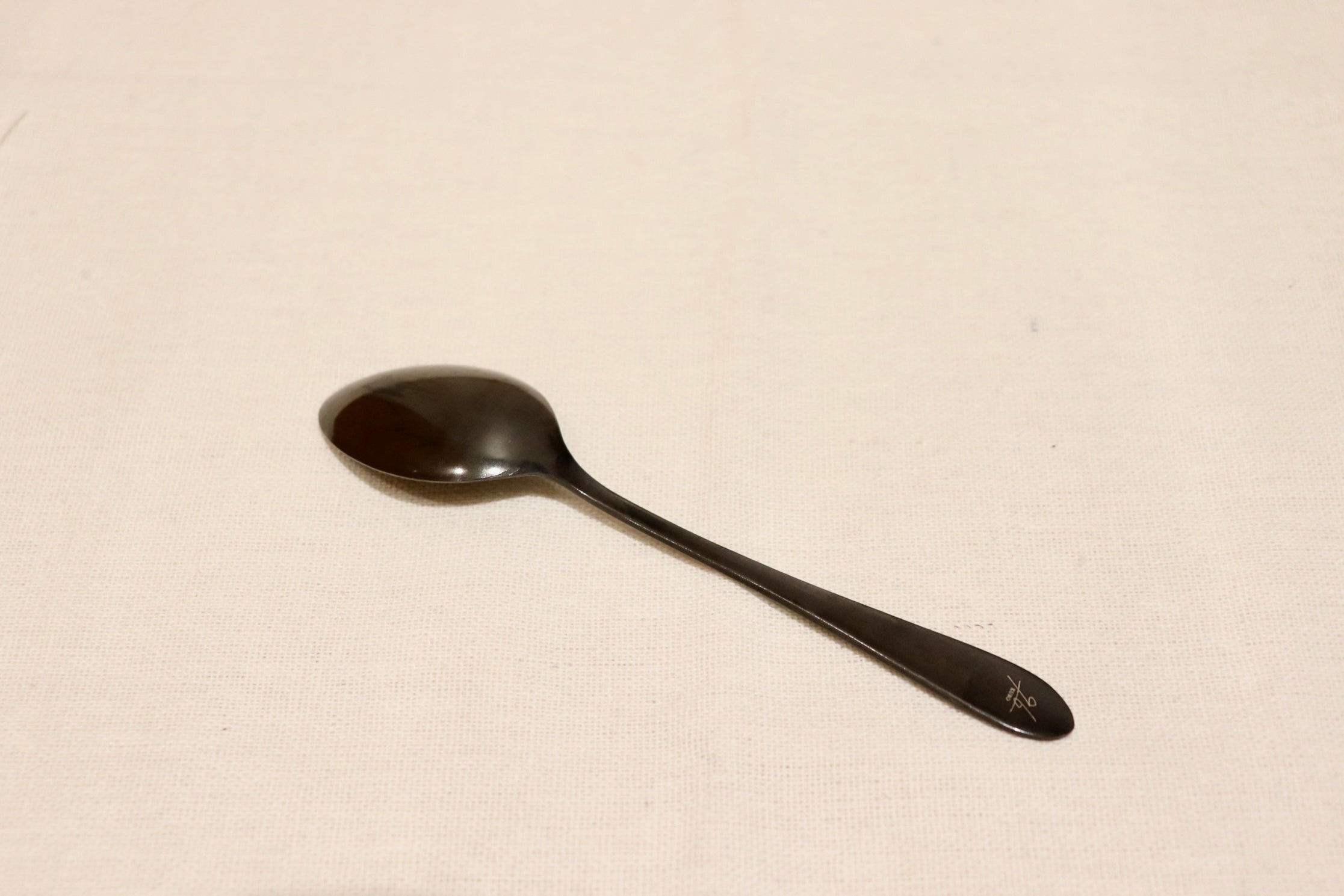 GMJO53B◯スプーン小 つやつや 黒染め スプーン 燕三条 日本製 未使用