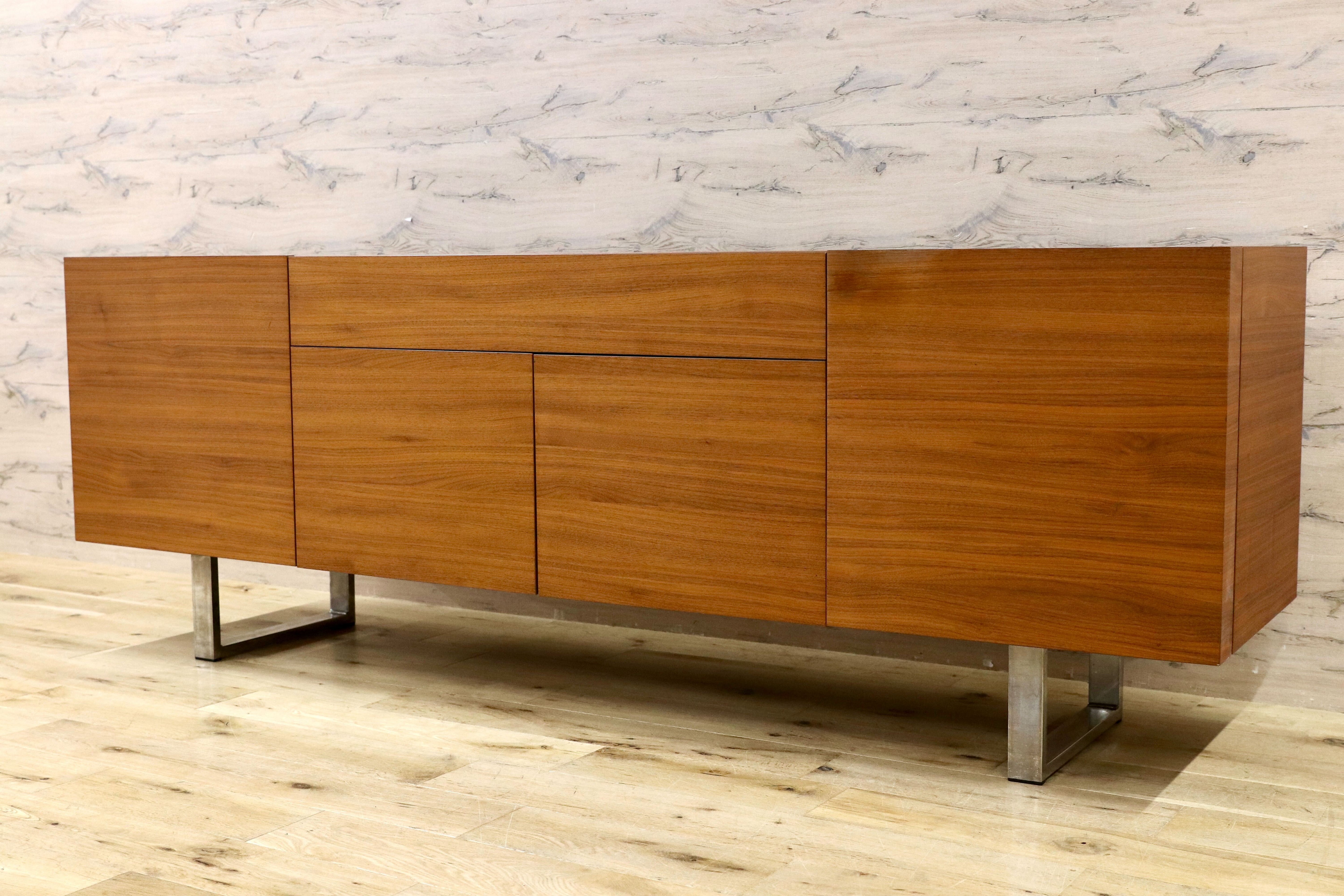 GMHS397○Calligaris / カリガリス HORIZON サイドボード リビングボード Marelli & Molteni イタリアモダン ウォールナット 北欧スタイル