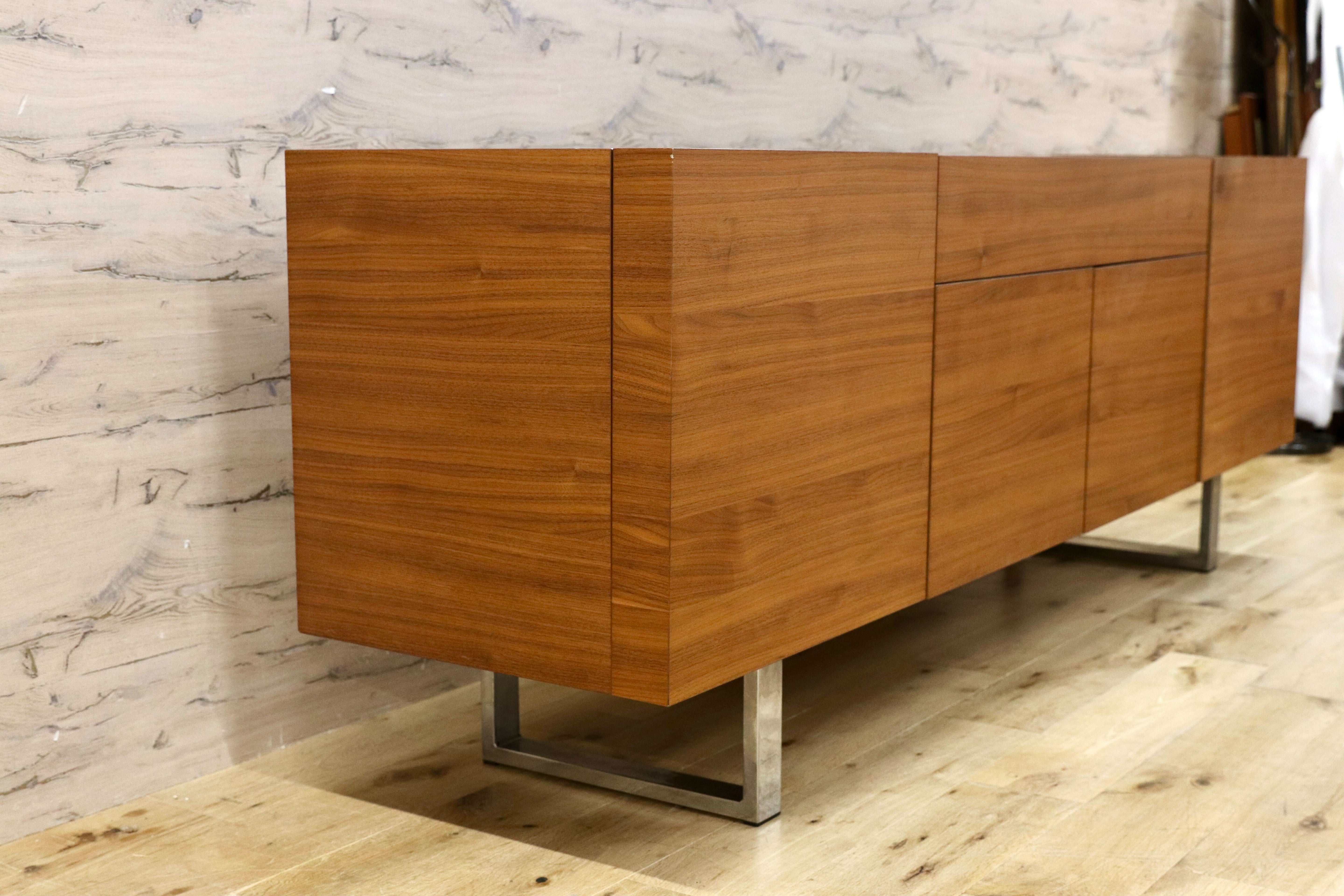 GMHS397○Calligaris / カリガリス HORIZON サイドボード リビングボード Marelli & Molteni イタリアモダン ウォールナット 北欧スタイル