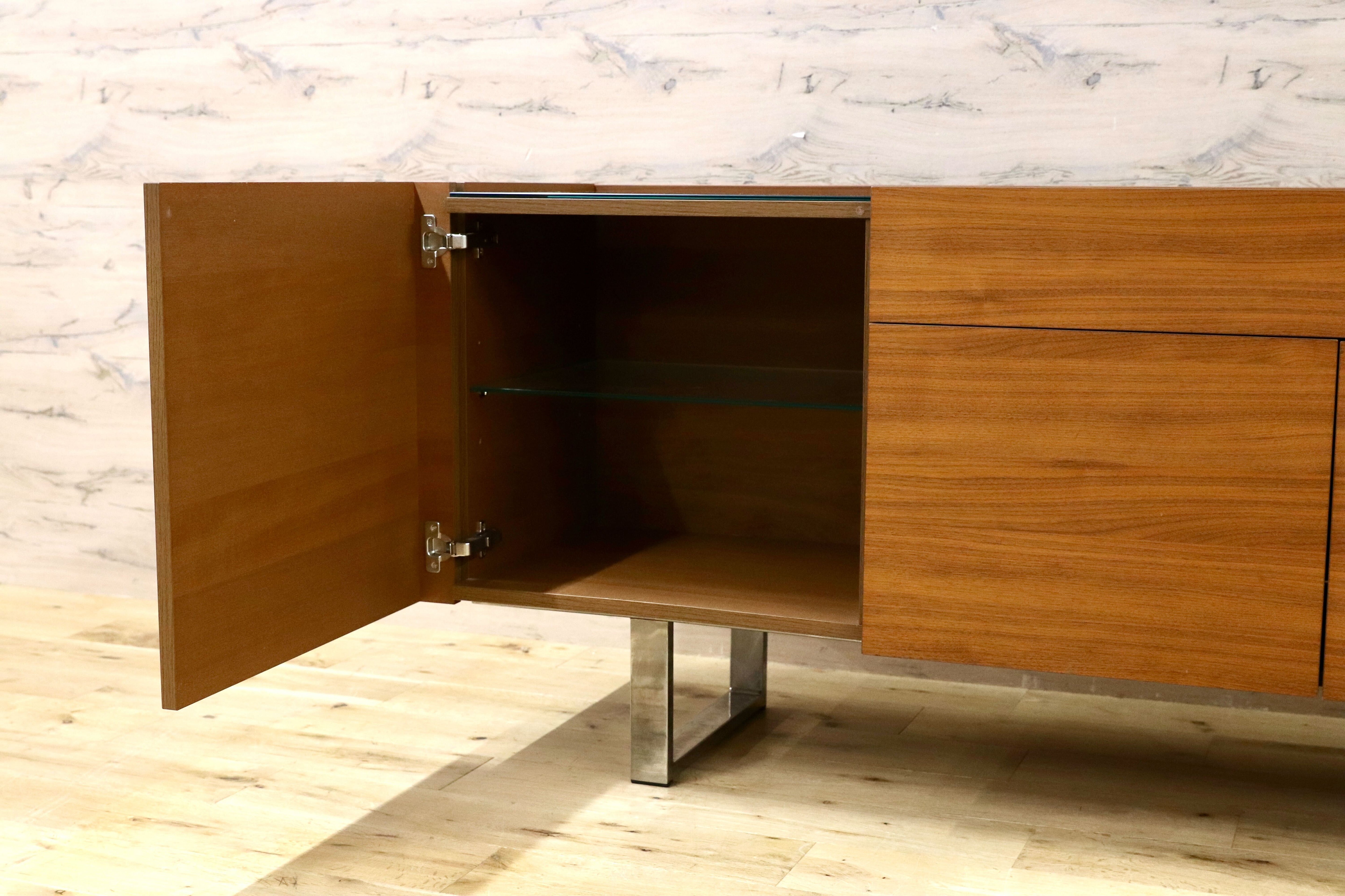 GMHS397○Calligaris / カリガリス HORIZON サイドボード リビングボード Marelli & Molteni イタリアモダン ウォールナット 北欧スタイル
