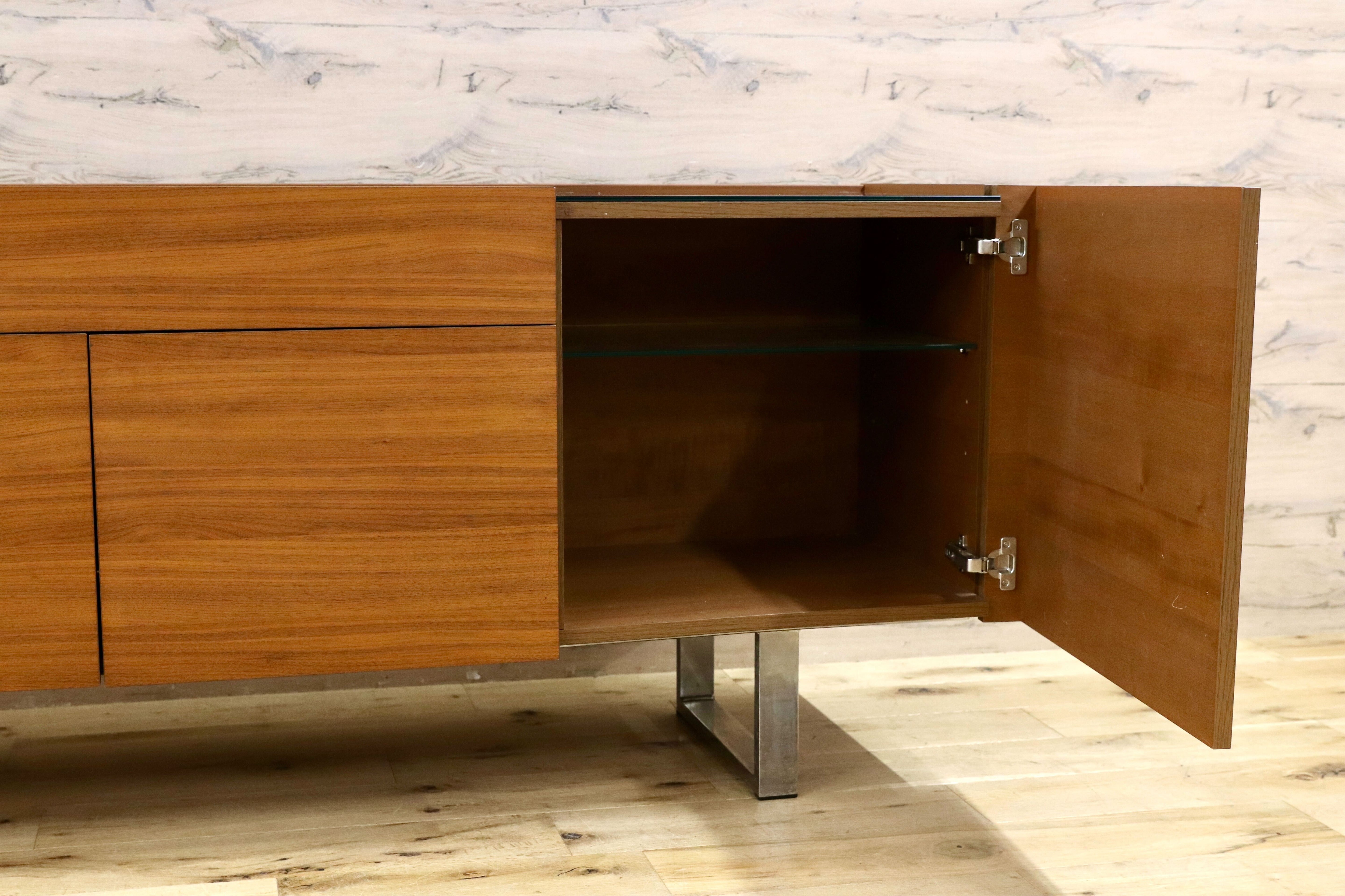 GMHS397○Calligaris / カリガリス HORIZON サイドボード リビングボード Marelli & Molteni イタリアモダン ウォールナット 北欧スタイル