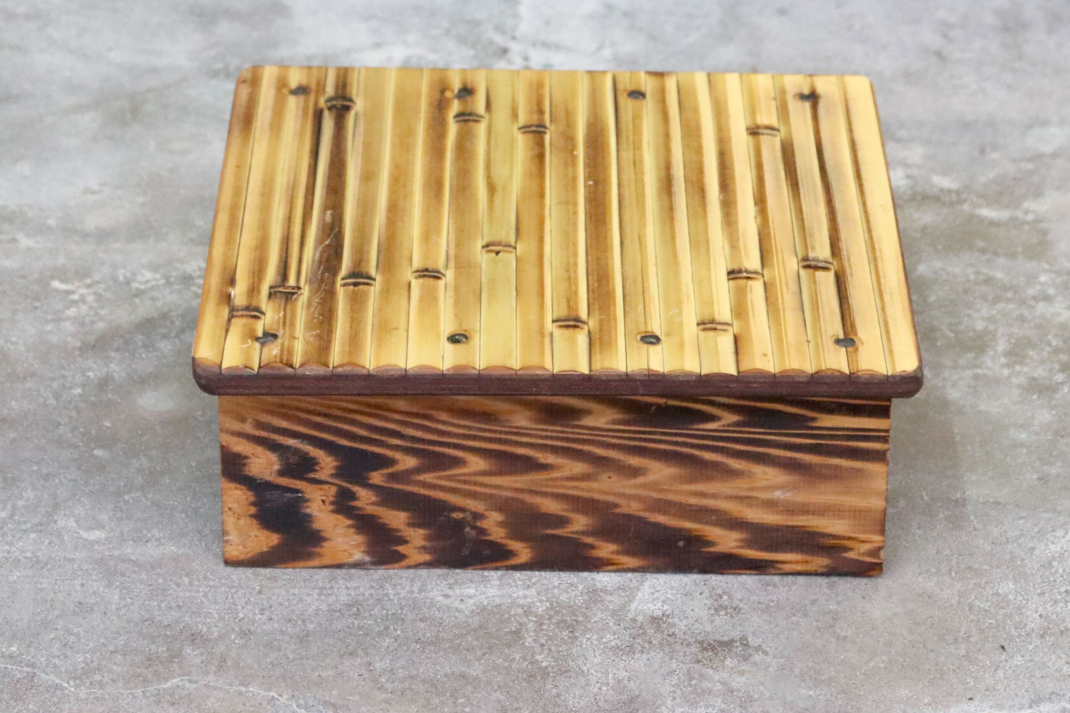 GMIK205○梅里竹芸 Umezato Bamboo Craft 竹家具 足置き台 踏み台 フットレスト 工芸品 バンブー 宮崎 高級