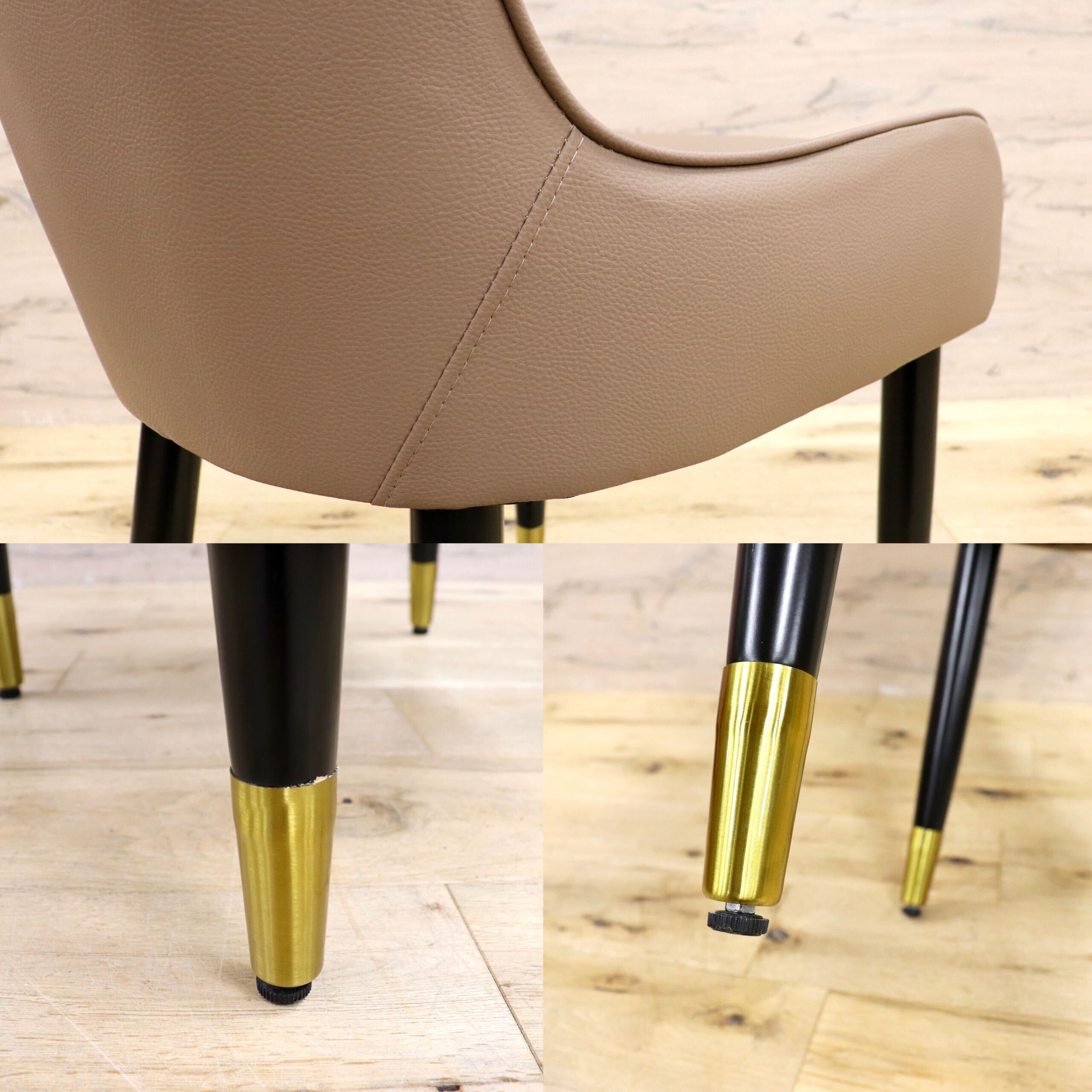 GMIS334A○モダン ダイニングチェア アームレスチェア 椅子 食卓椅子 本革 レザー シンプル スタイリッシュ 展示品