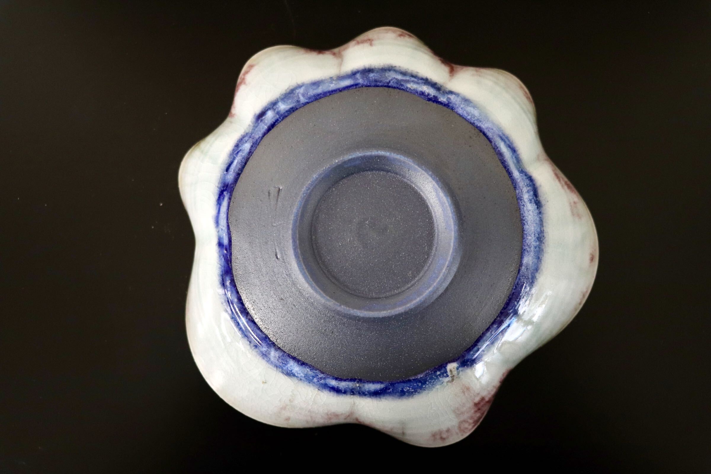 GMJO102B○千代市陶房 清水万佐年 丹波焼 辰砂輪花鉢M 伝統工芸 丹波立杭焼 丹波篠山