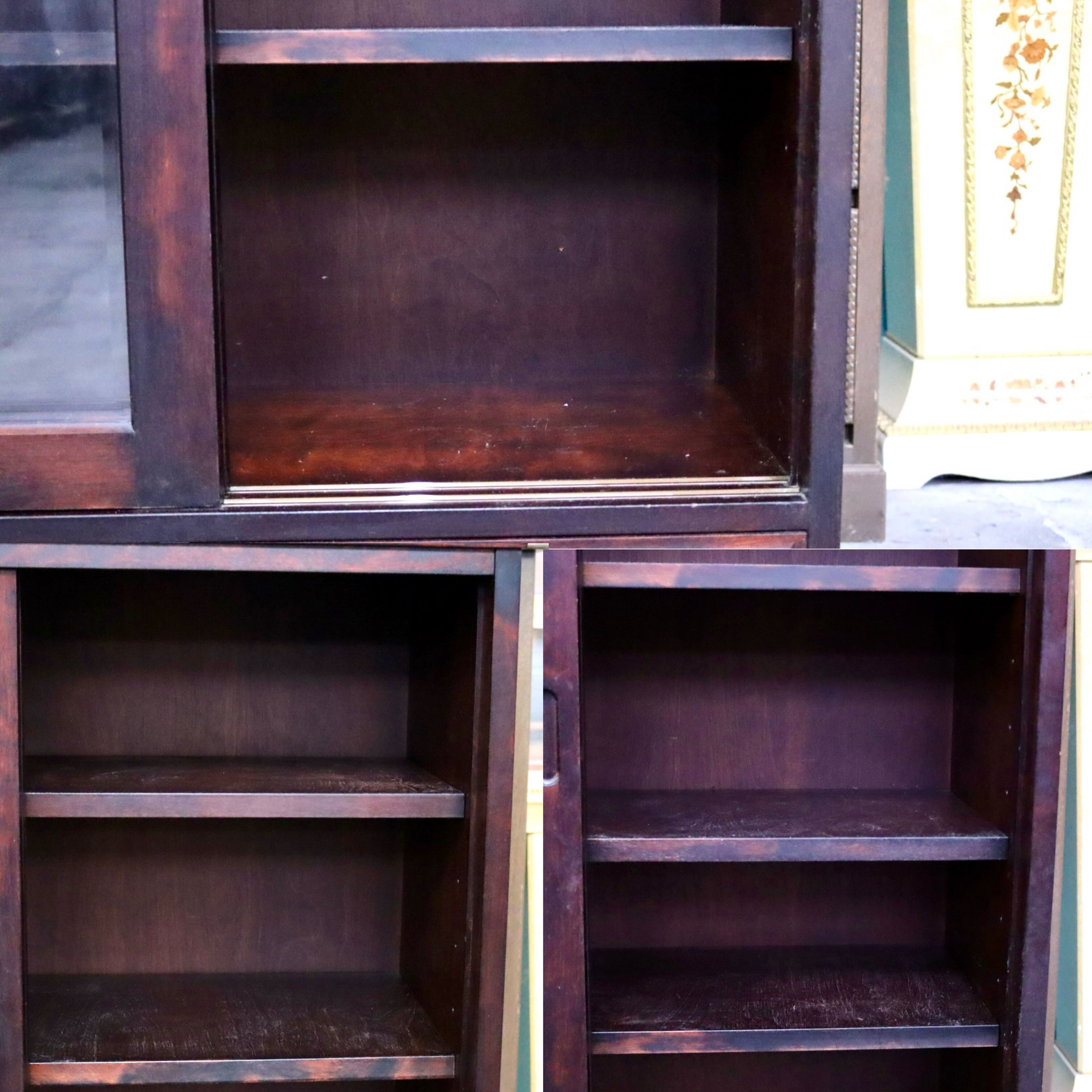 GMIH325○和光 NEW北海 抽戸書棚 本棚 ブックシェルフ 飾り棚 キャビネット 樺材 本箱 収納家具 民芸家具 引き出し 和モダン 旭川家具