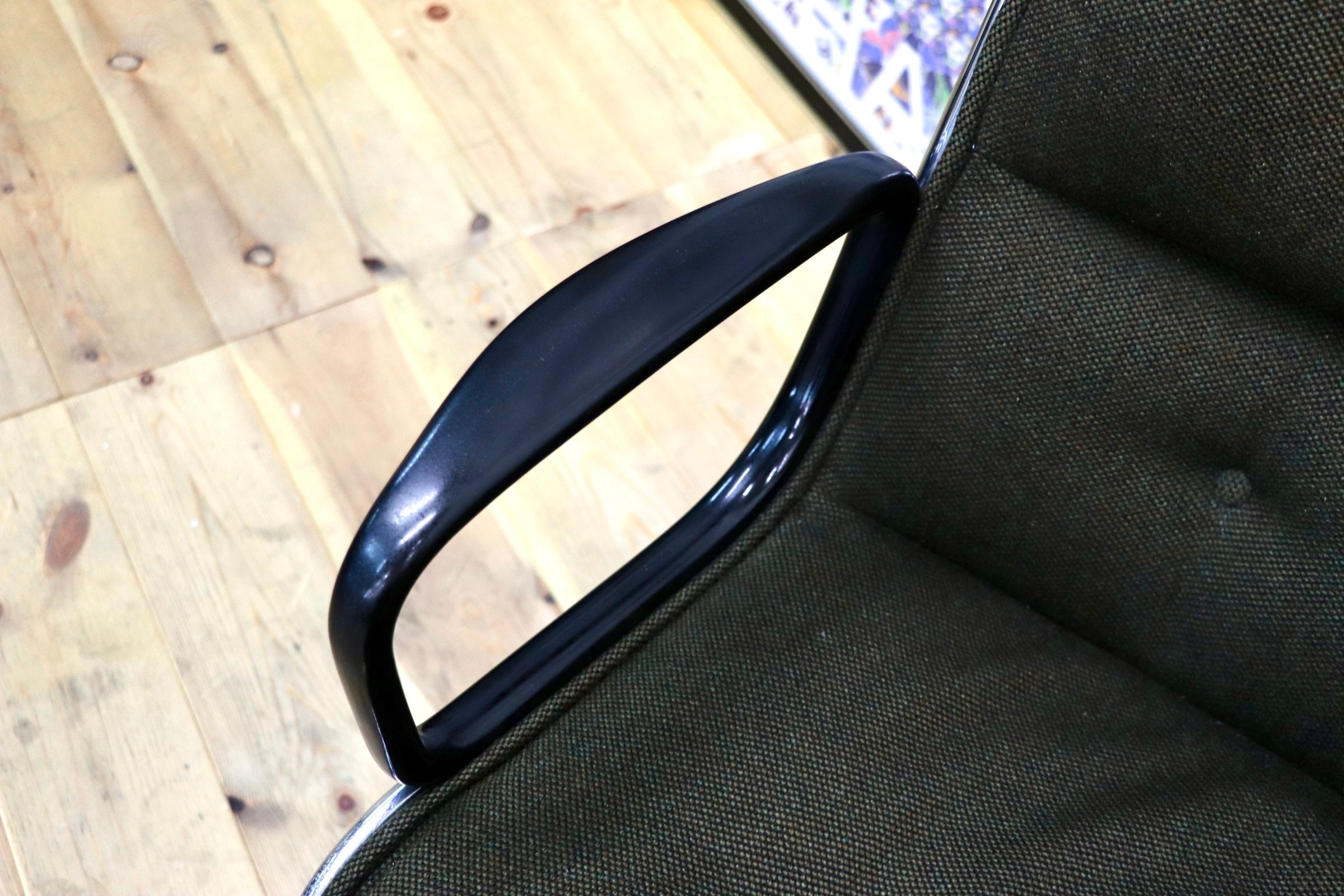 GMJK174C〇Pollock / ポロックチェア ヴィンテージ デスクチェア モスグリーン ミッドセンチュリー デザイナーズ KOKUYOリペア 名作椅子
