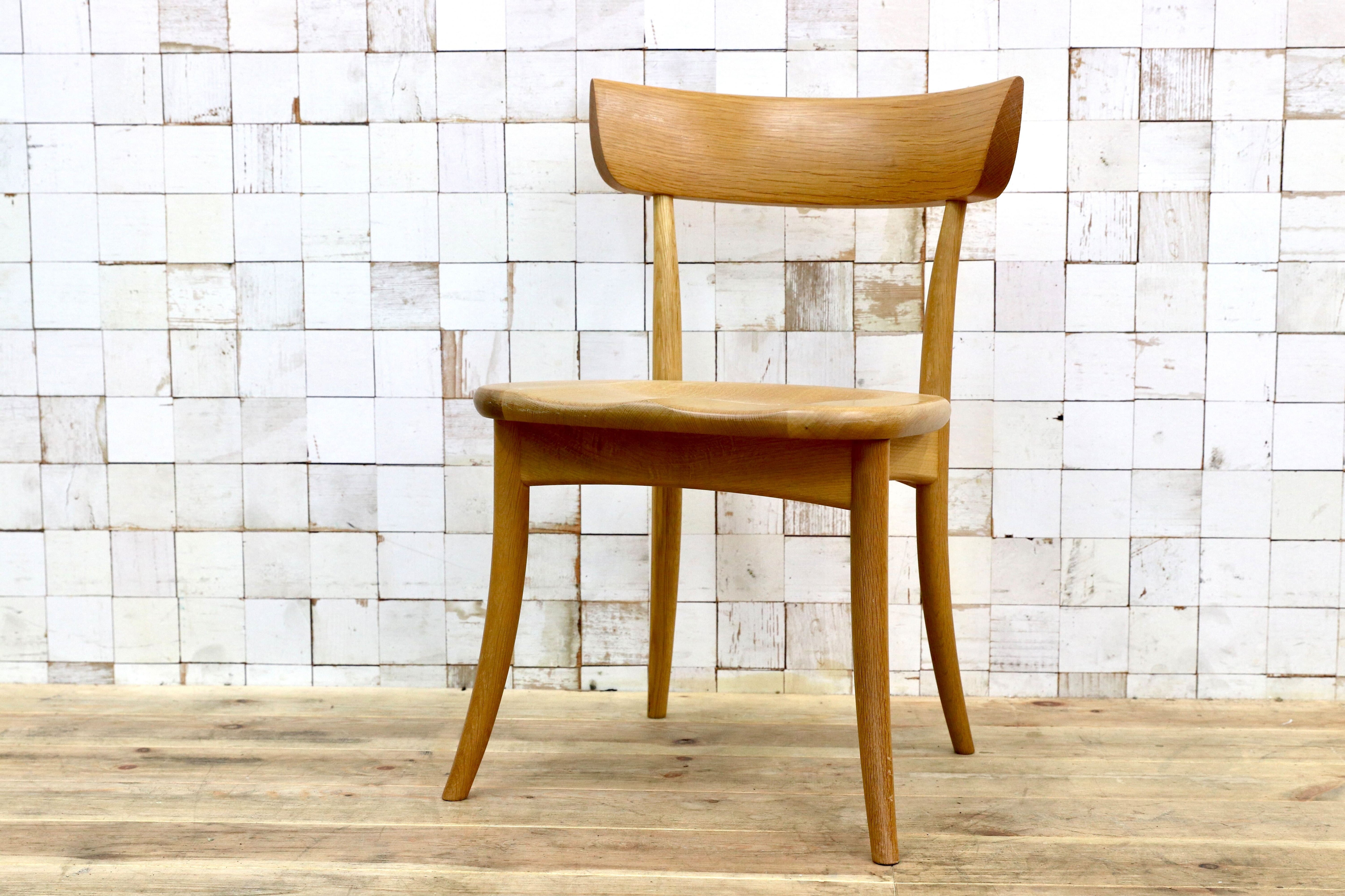 GMIS538A○飛騨産業 / HIDA キツツキ CRESCENT クレセント ダイニングチェア 椅子 オーク無垢材 定価約8.7万