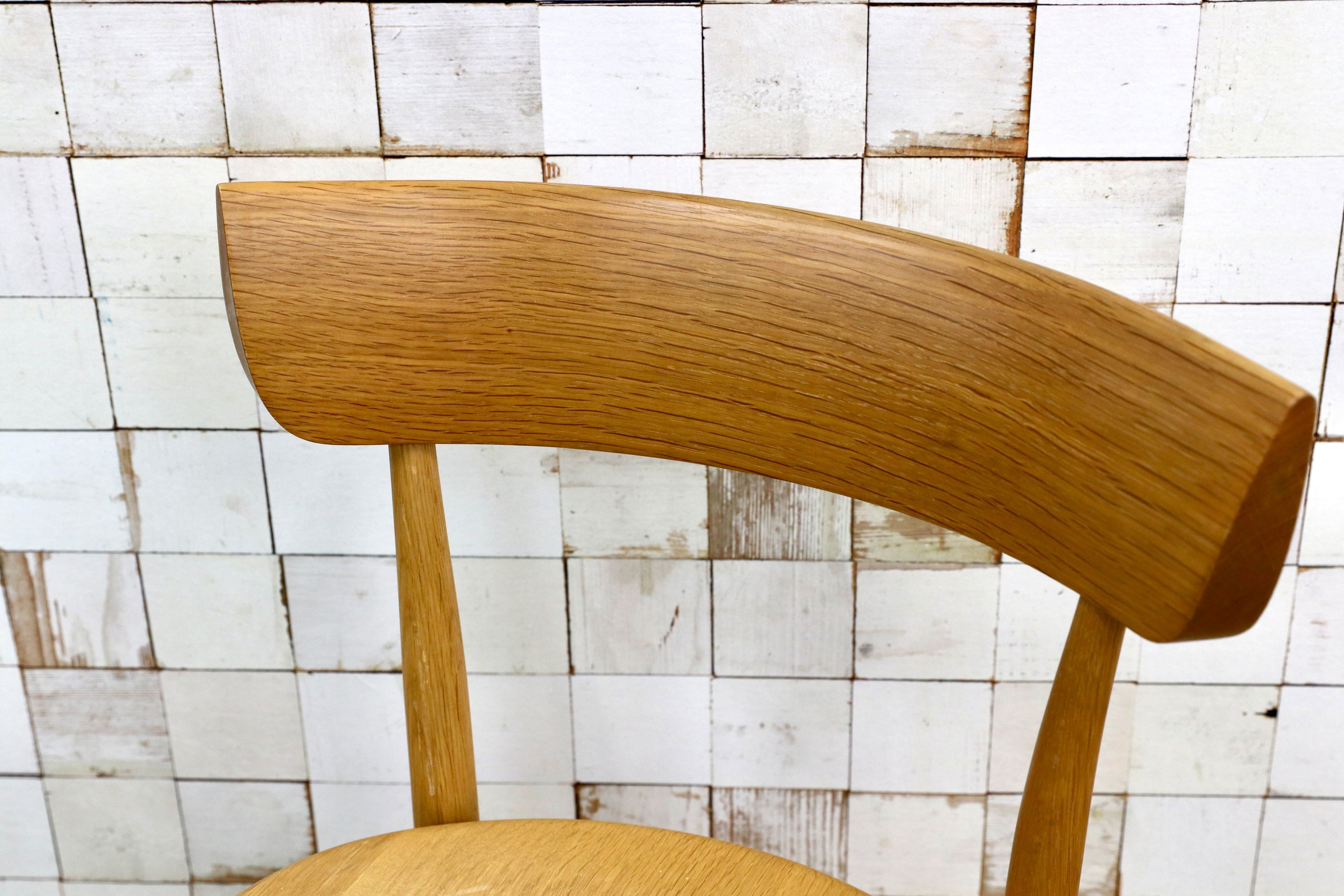 GMIS538A○飛騨産業 / HIDA キツツキ CRESCENT クレセント ダイニングチェア 椅子 オーク無垢材 定価約8.7万