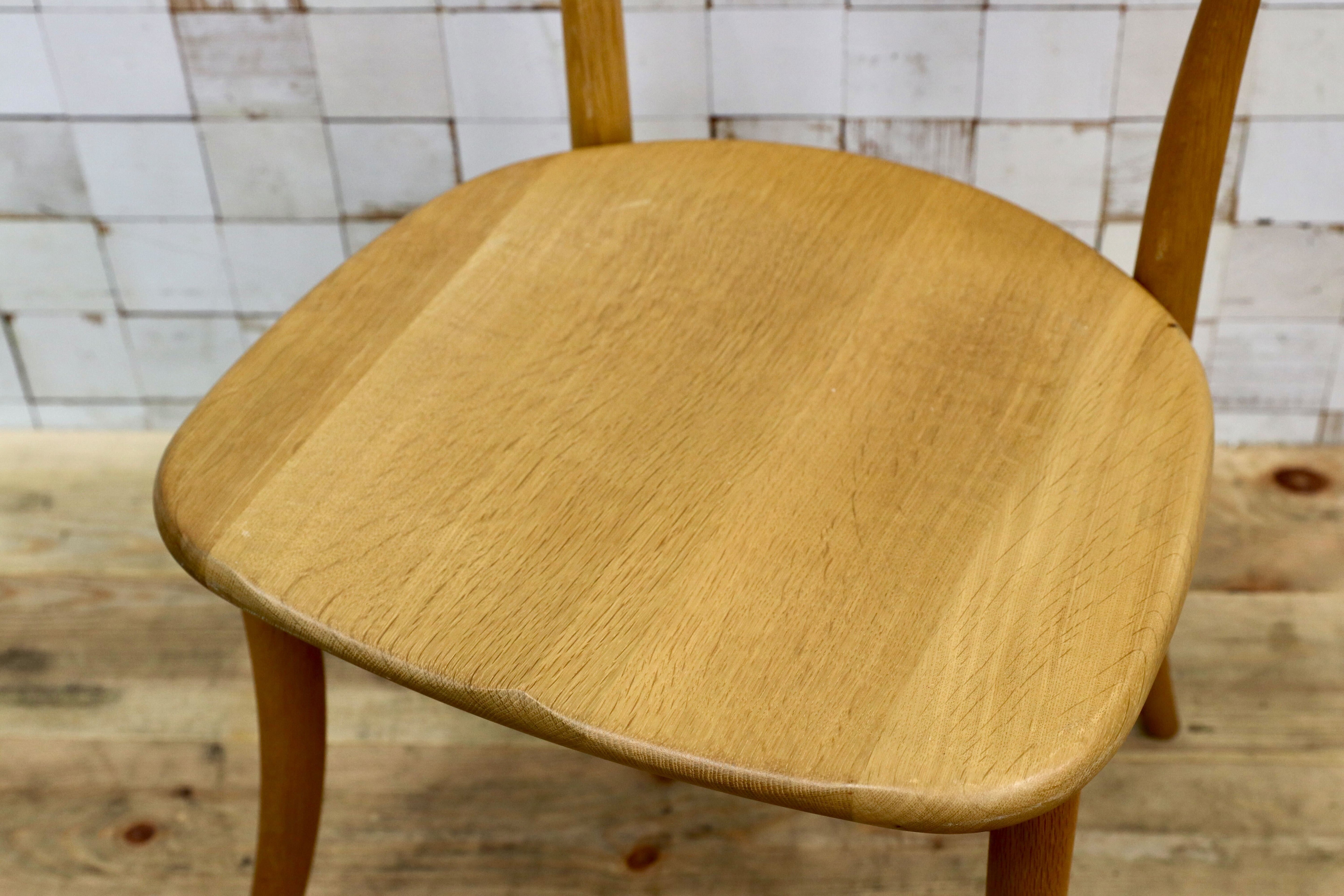 GMIS538A○飛騨産業 / HIDA キツツキ CRESCENT クレセント ダイニングチェア 椅子 オーク無垢材 定価約8.7万