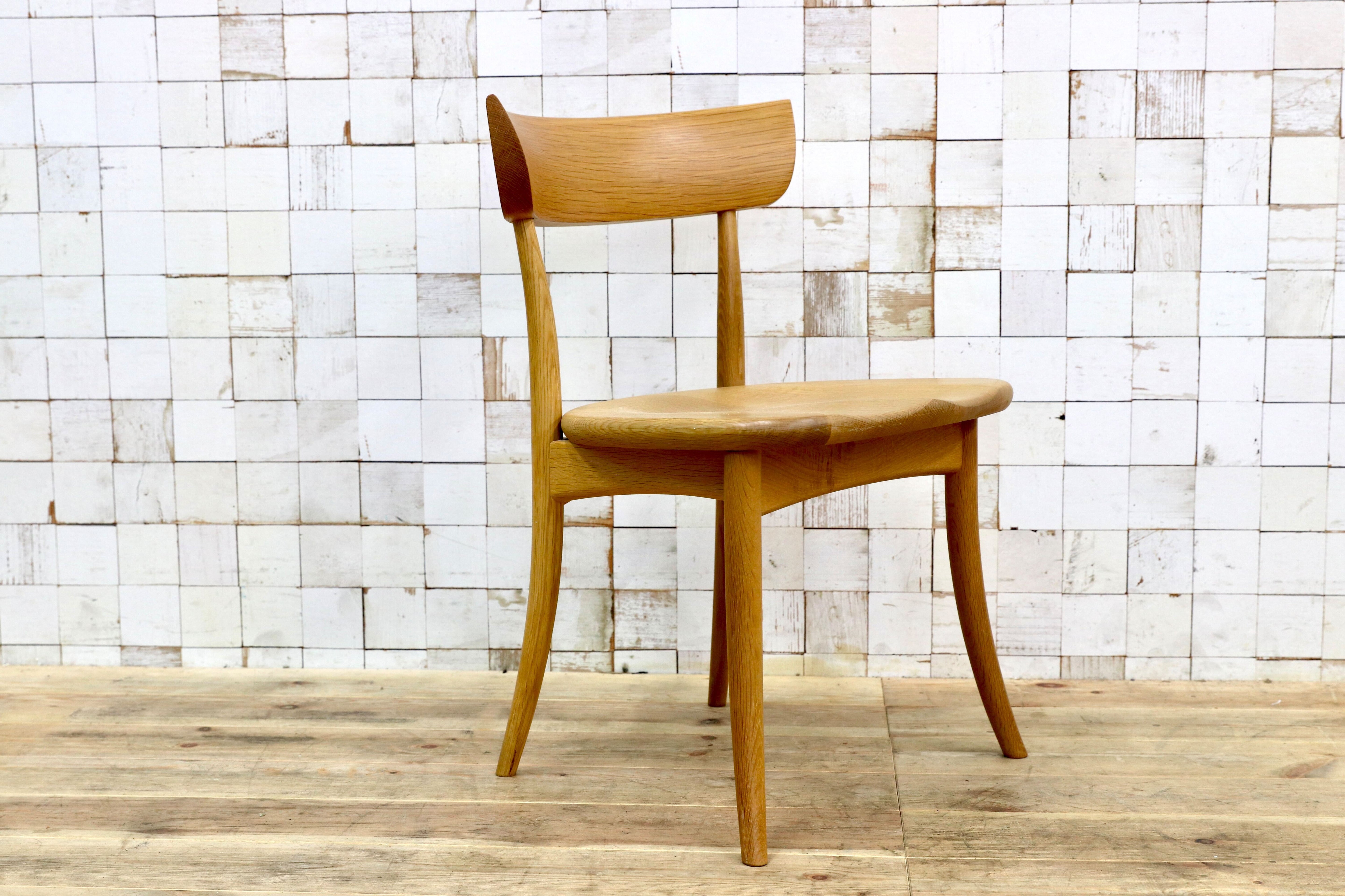 GMIS538A○飛騨産業 / HIDA キツツキ CRESCENT クレセント ダイニングチェア 椅子 オーク無垢材 定価約8.7万