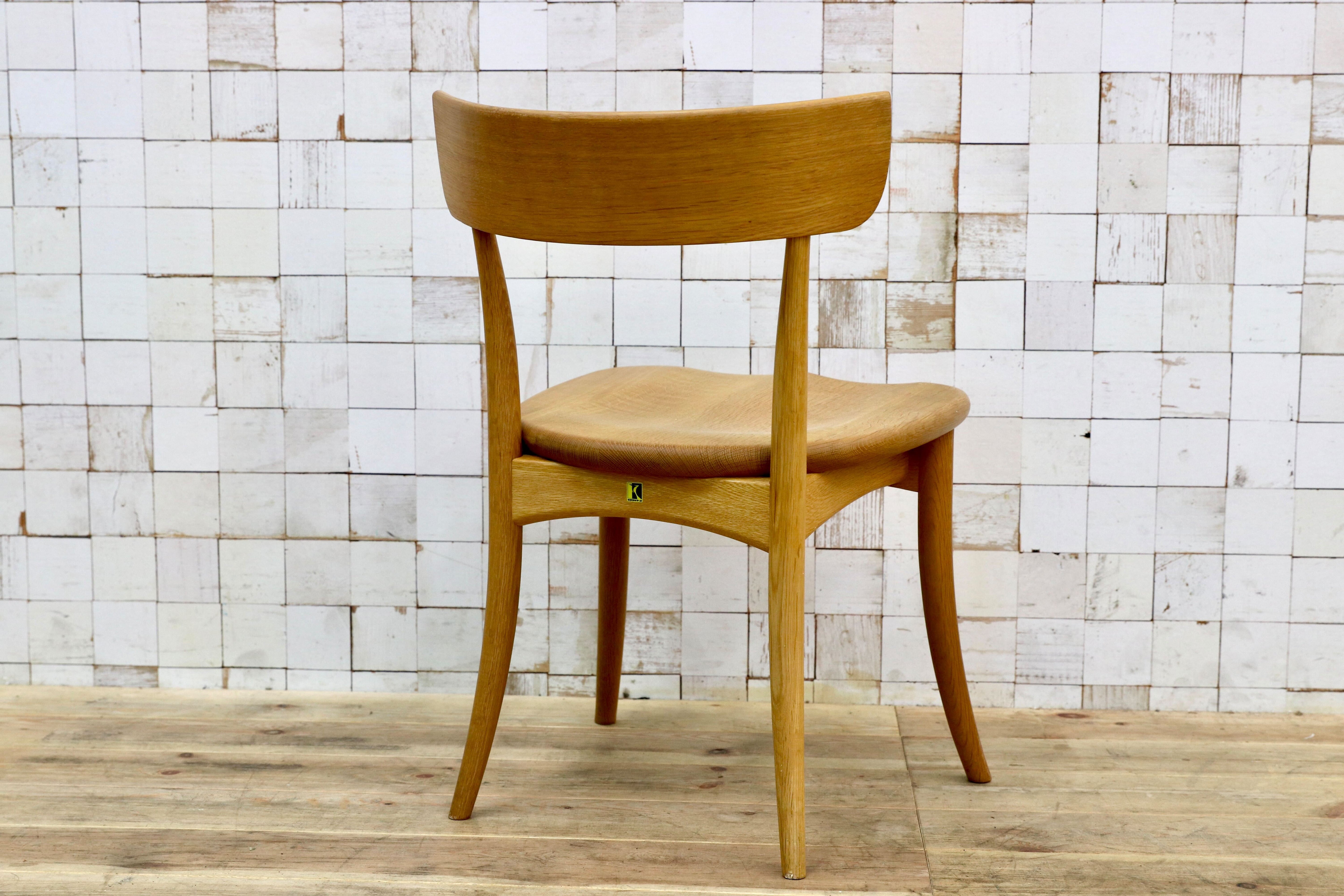 GMIS538A○飛騨産業 / HIDA キツツキ CRESCENT クレセント ダイニングチェア 椅子 オーク無垢材 定価約8.7万