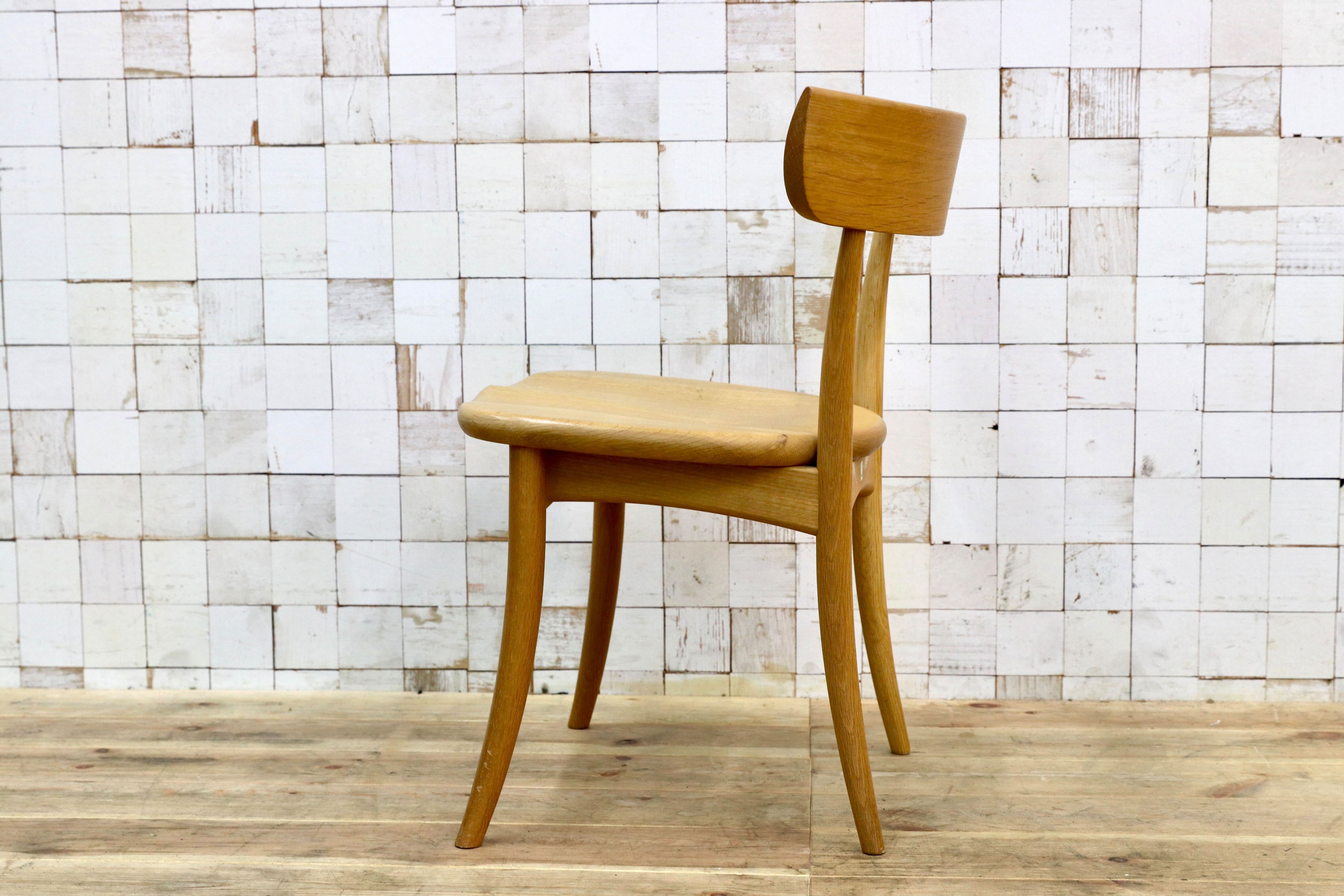 GMIS538A○飛騨産業 / HIDA キツツキ CRESCENT クレセント ダイニングチェア 椅子 オーク無垢材 定価約8.7万