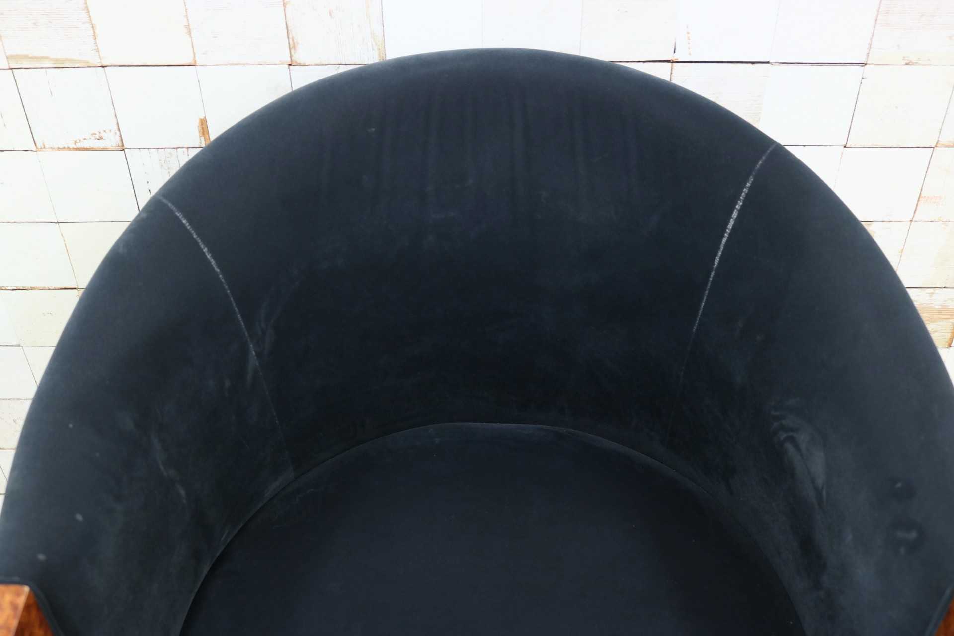 GMIK637D◯ベンフェラーラコレクション 椅子 アームチェア ファブリック Pepe Benlliure ペペ・ベンリウレ 象嵌細工 レッドウッド 希少