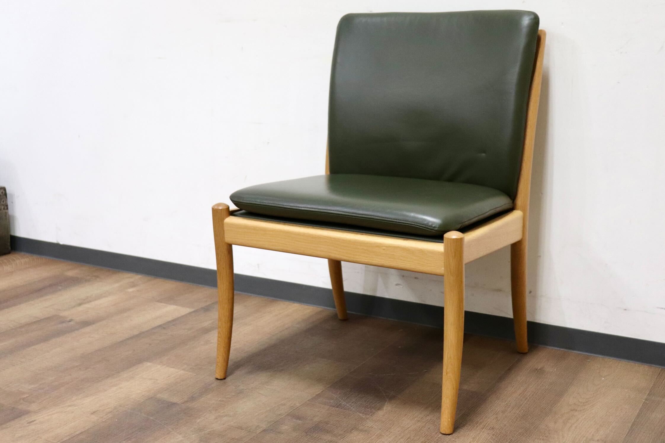 GMIH25B○匠工芸 / TAKUM Jazz ダイニングチェア 椅子 チェア 国産家具 オーク無垢材 本革 グリーン 北海道 検)カンディハウス