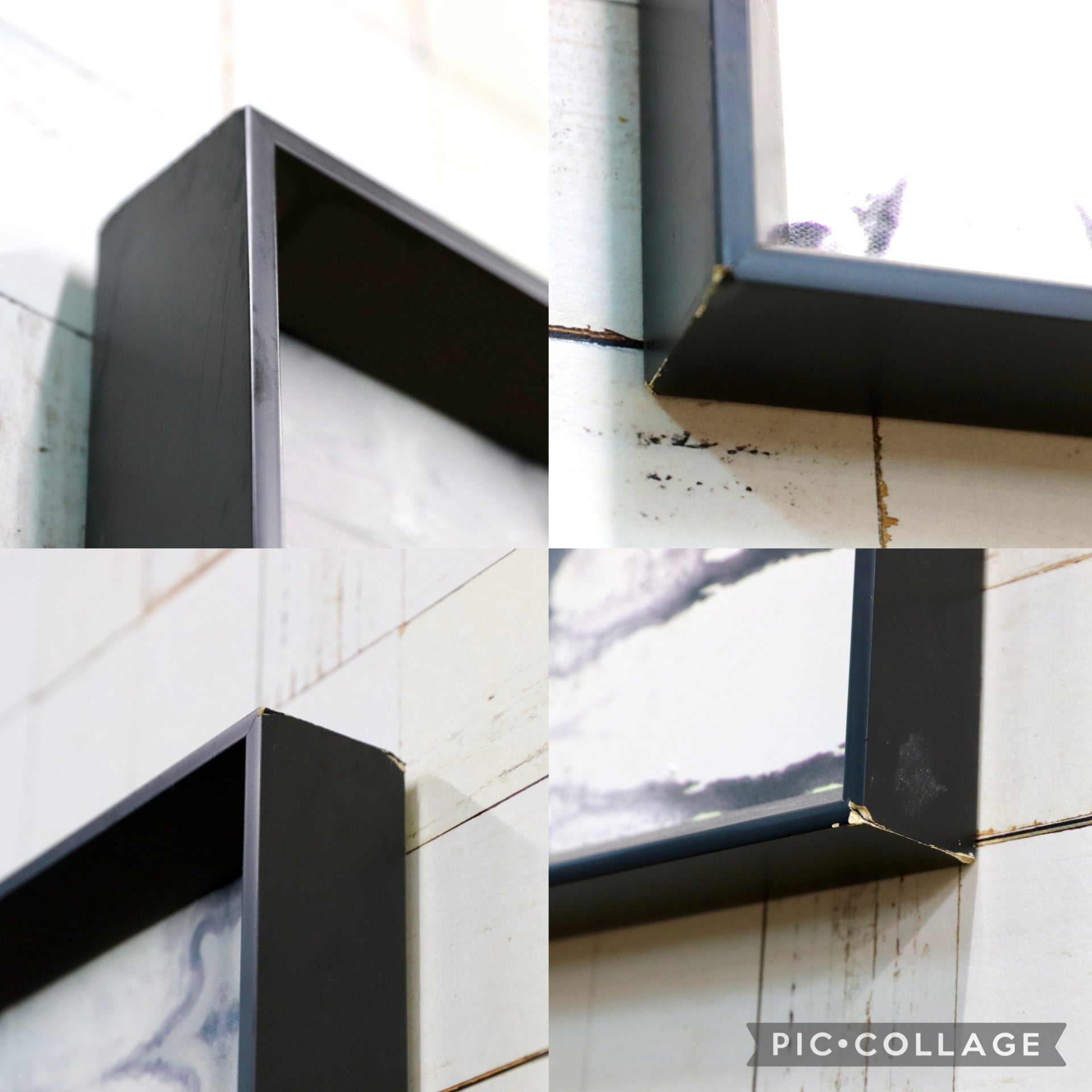 GMHK656○LIVING HOUSE. / リビングハウス モノトーンマーブ M アートパネル ウォールデコ 壁掛け モダンインテリア 定価約5.3万円 展示品