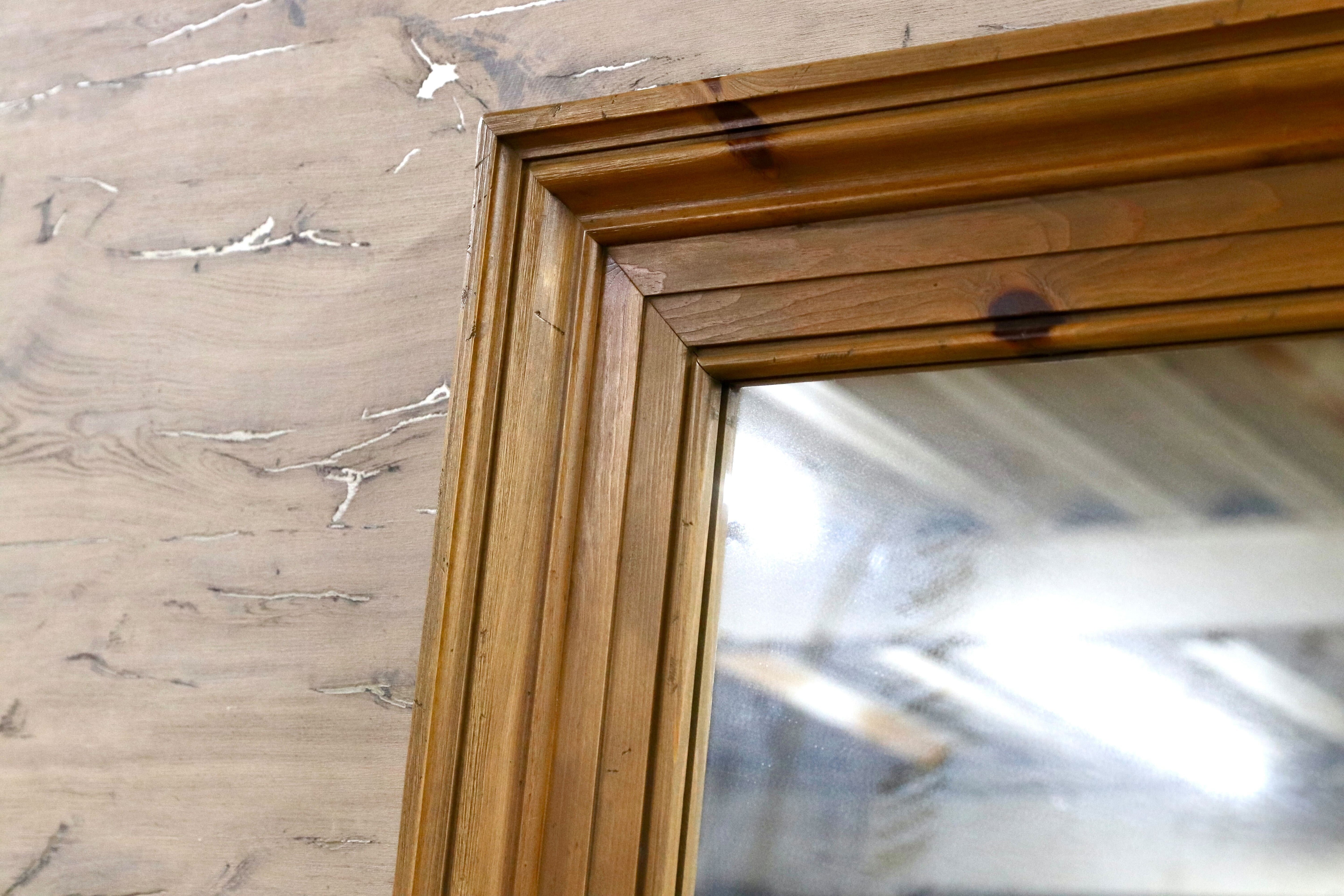 GMHS543○広松木工 / HIROMATSU FURNITURE SANTA FE ウォールミラー 姿見 サンタフェ パイン材 定価約29.3万 モデルルーム展示品