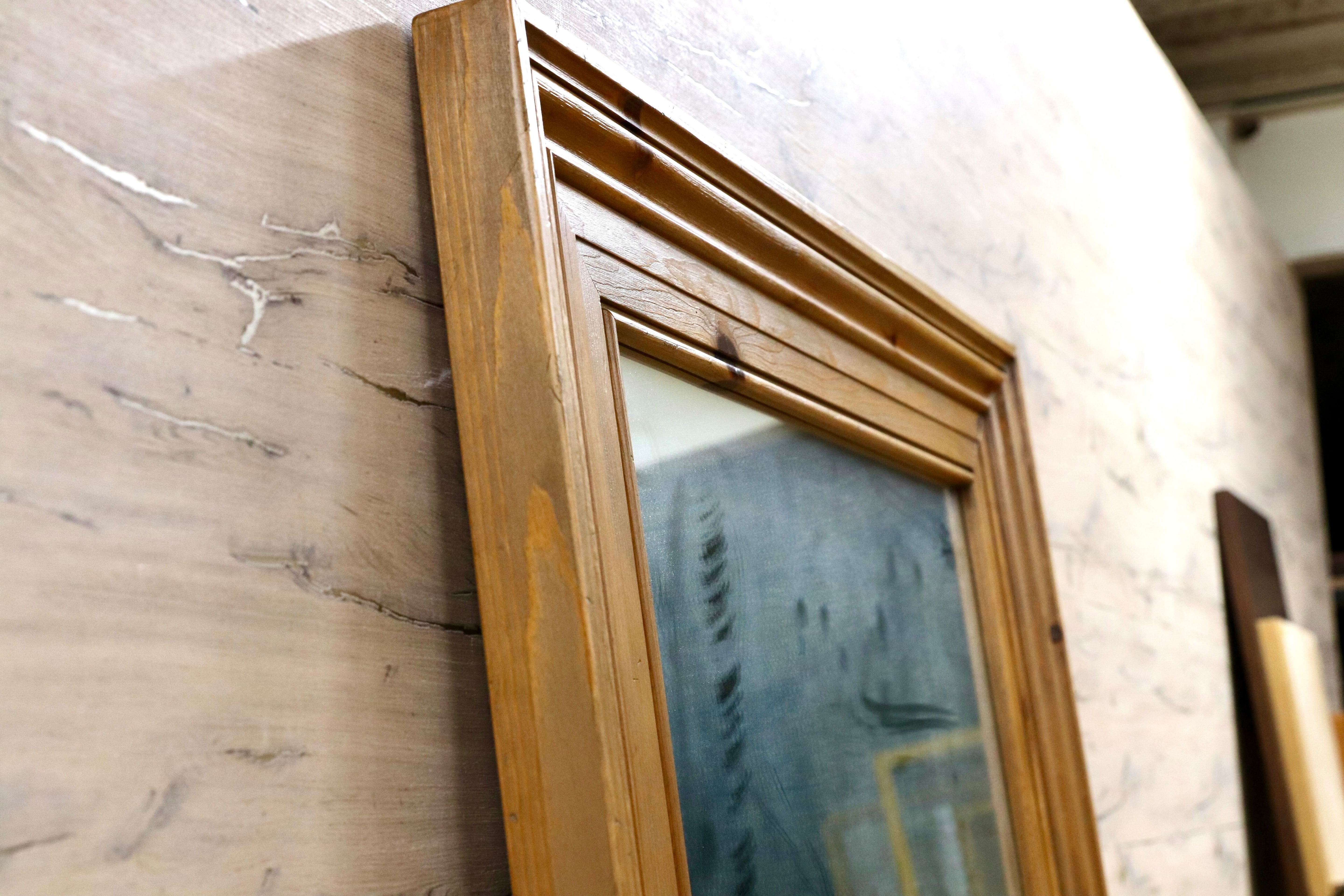 GMHS543○広松木工 / HIROMATSU FURNITURE SANTA FE ウォールミラー 姿見 サンタフェ パイン材 定価約29.3万 モデルルーム展示品