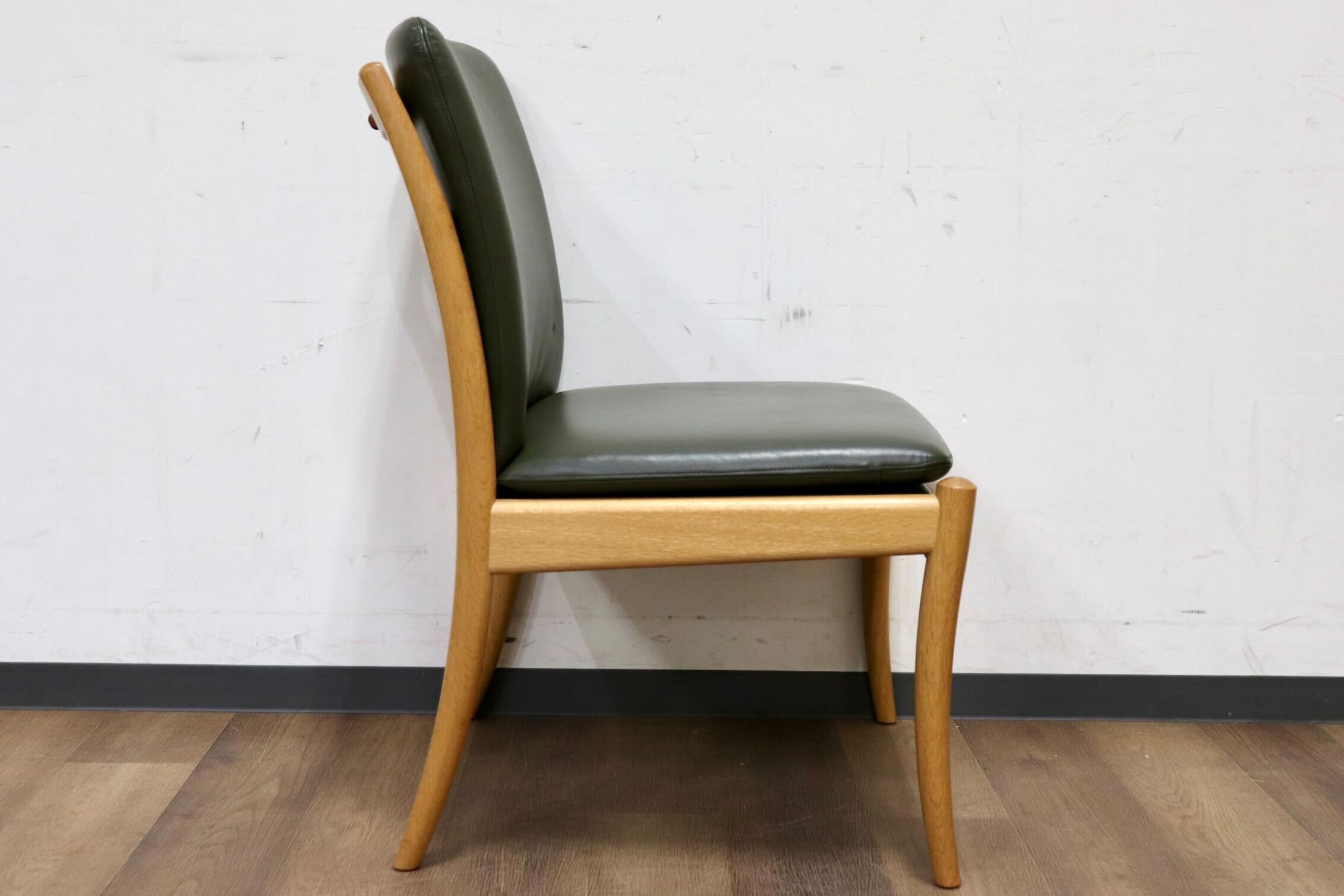 GMIH25B○匠工芸 / TAKUM Jazz ダイニングチェア 椅子 チェア 国産家具 オーク無垢材 本革 グリーン 北海道 検)カンディハウス