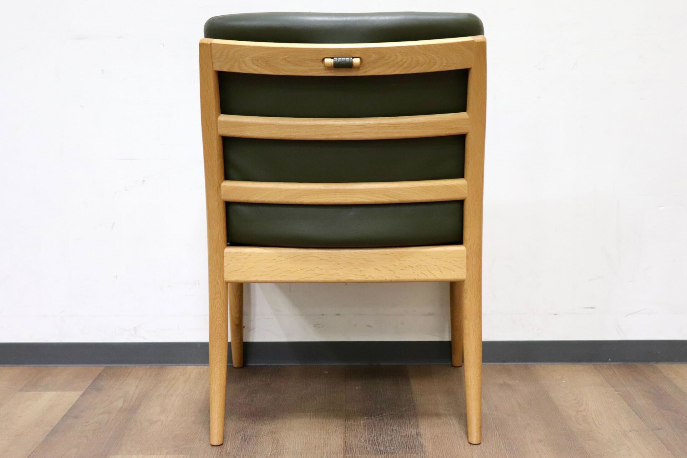 GMIH25B○匠工芸 / TAKUM Jazz ダイニングチェア 椅子 チェア 国産家具 オーク無垢材 本革 グリーン 北海道 検)カンディハウス