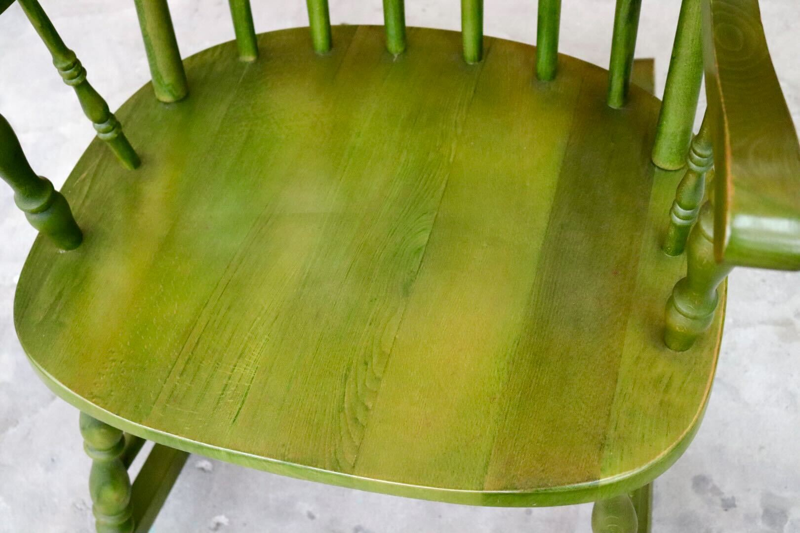 GMIK459A○飛騨産業 / HIDA キツツキ ロッキングチェア 揺り椅子 飛騨家具 レトロ カントリー ノスタルジック 古民家 グリーン