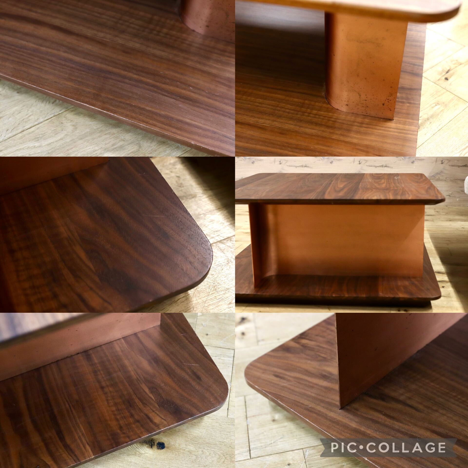 GMIN19B○REAL Style / リアルスタイル MONTANA モンタナ リビングテーブル センターテーブル ウォールナット無垢材 スチール 定価約38万円