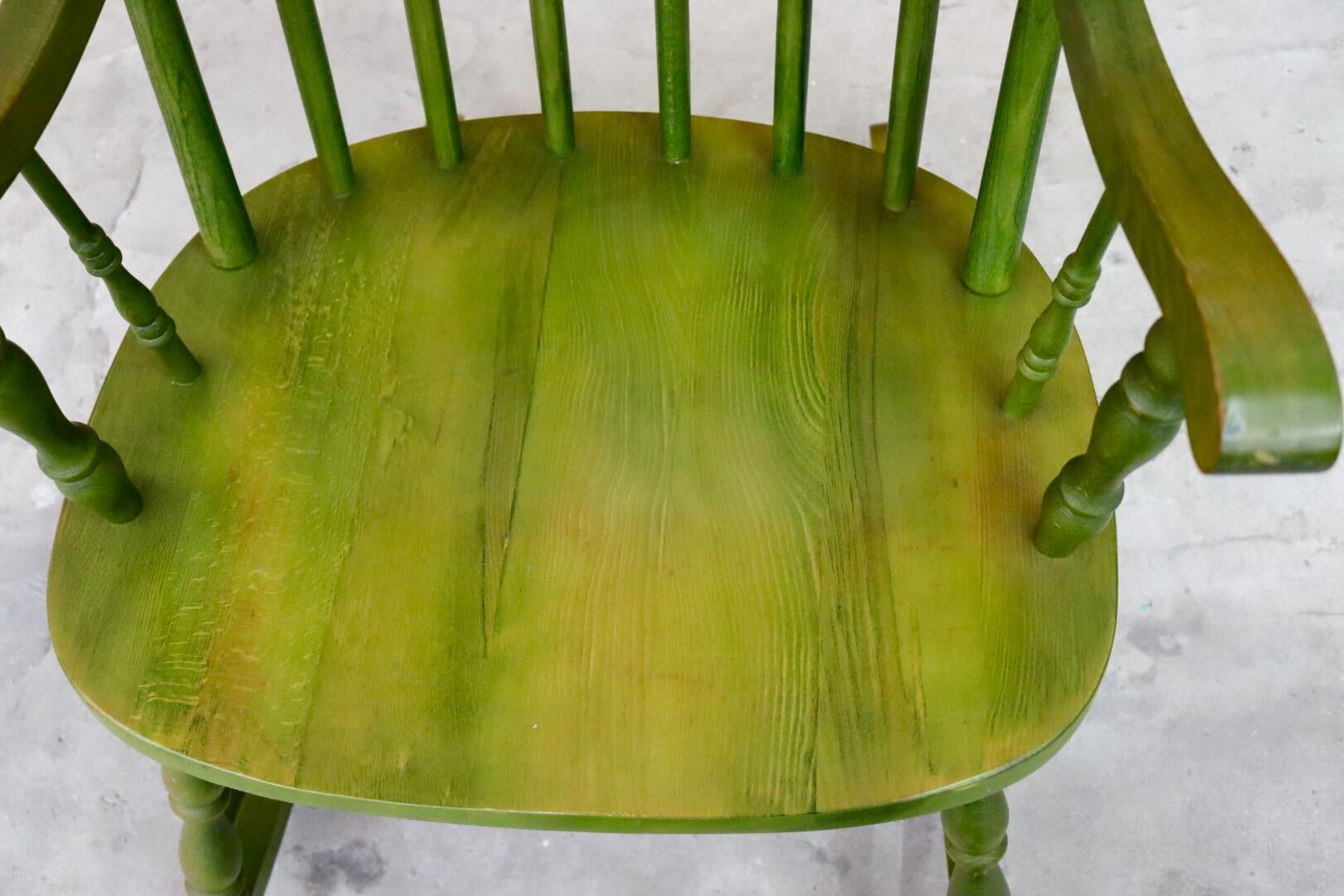 GMIK459B○飛騨産業 / HIDA キツツキ ロッキングチェア 揺り椅子 飛騨家具 レトロ カントリー ノスタルジック 古民家 グリーン