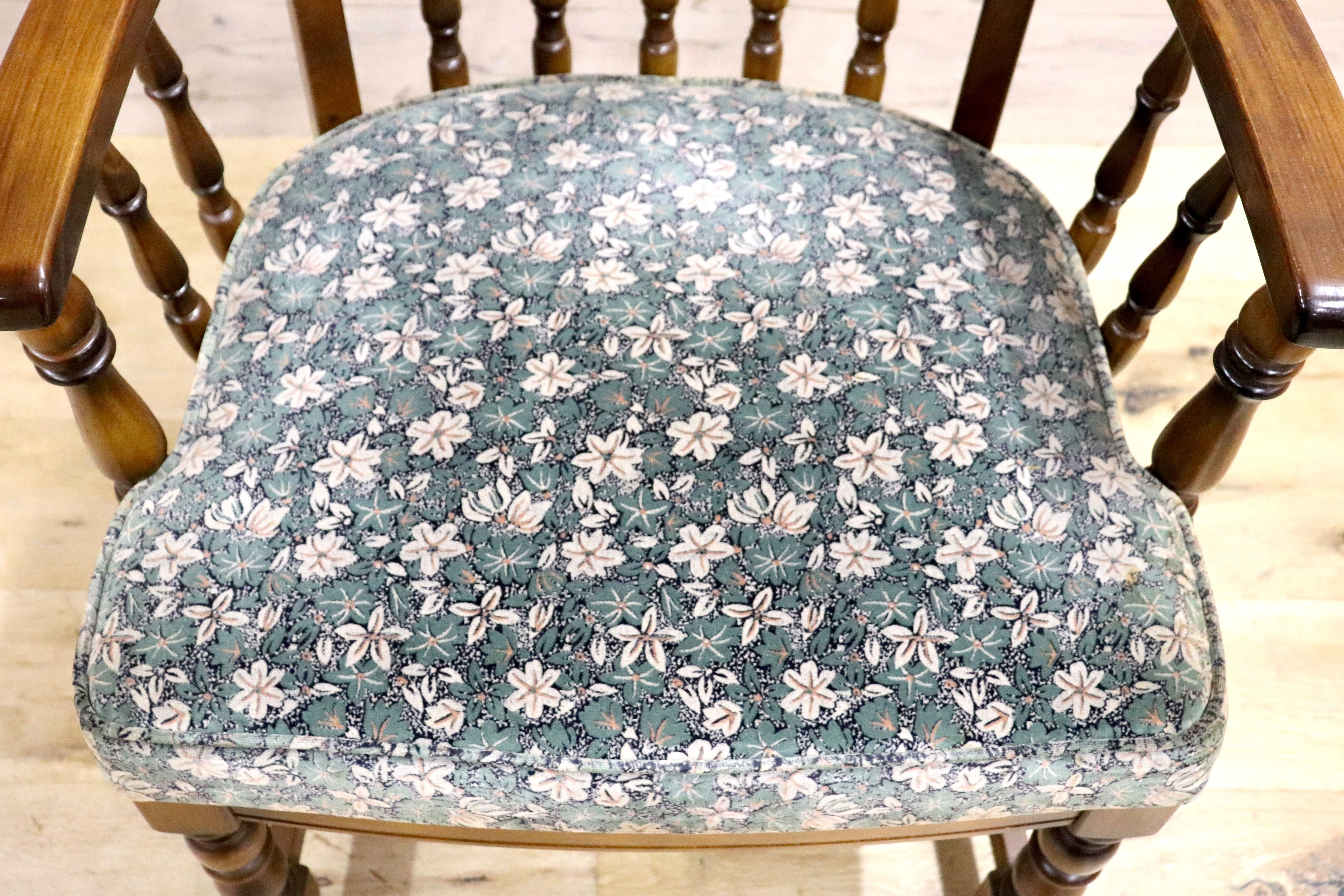 GMHK473F○karimoku / カリモク コロニアル アームチェア 椅子 ラウンジチェア シングルソファ ラタン 国産家具 レトロ ヴィンテージ