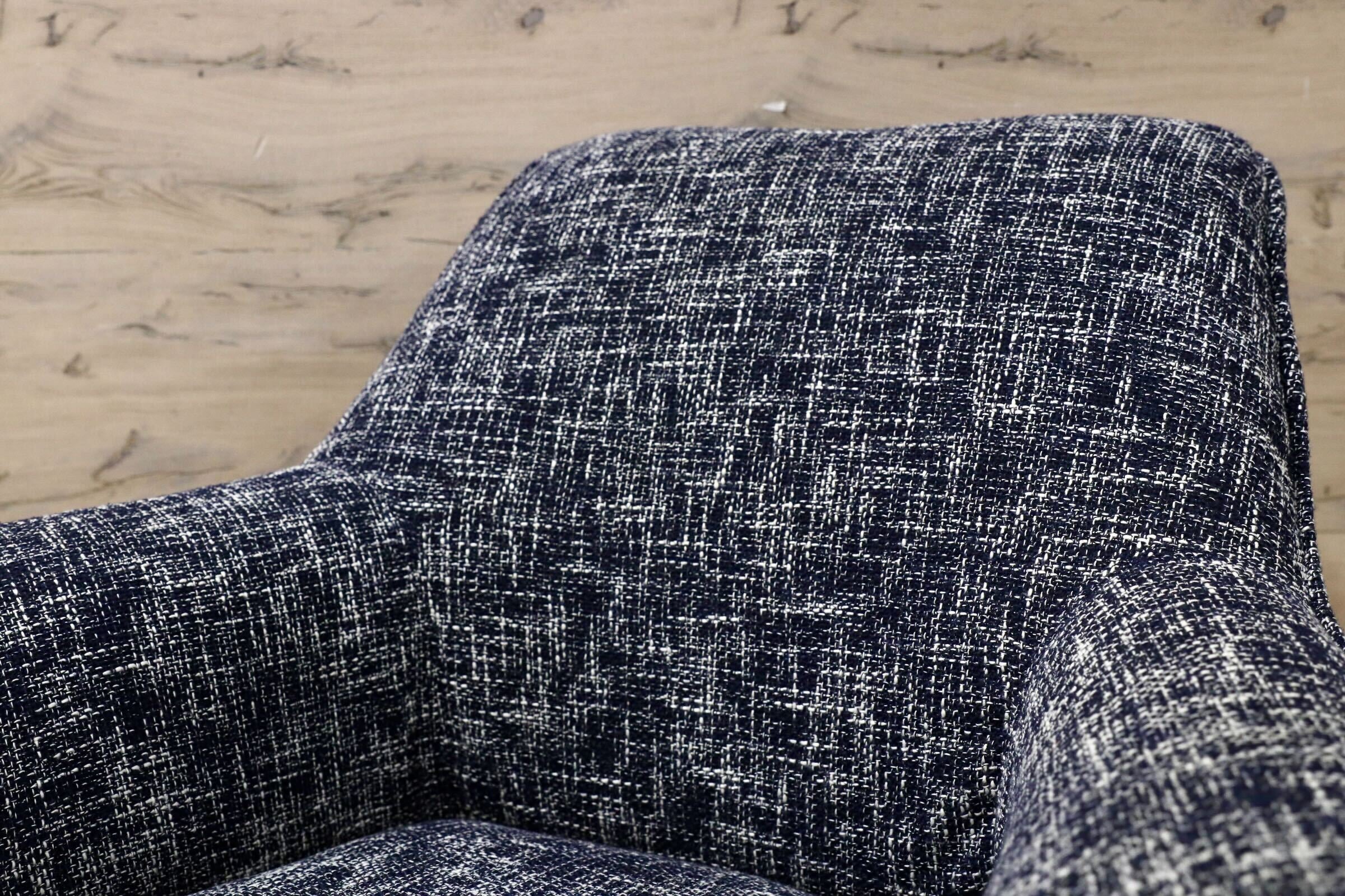 GMIK908○FaBBRica(ファブリカ)アームチェア「FA-0434」幅85cm 布#FA-2 FAB-PNO-330 デニム色 定価約10.9万 展示品