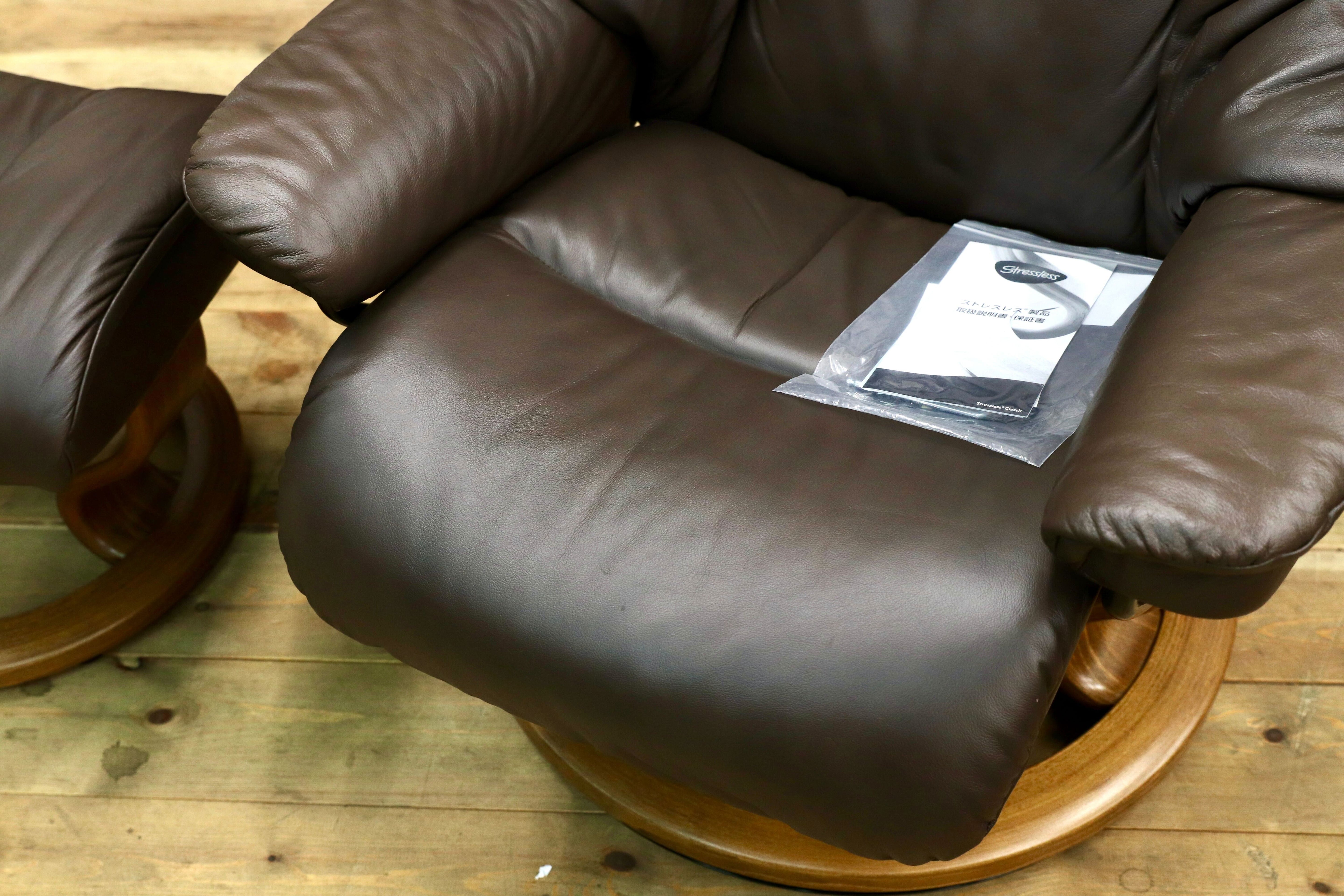GMIK419A○EKORNES / エコーネス Reno レノ ストレスレスチェア Mサイズ パーソナルチェア オットマン付き 北欧 ノルウェー 定価約45万
