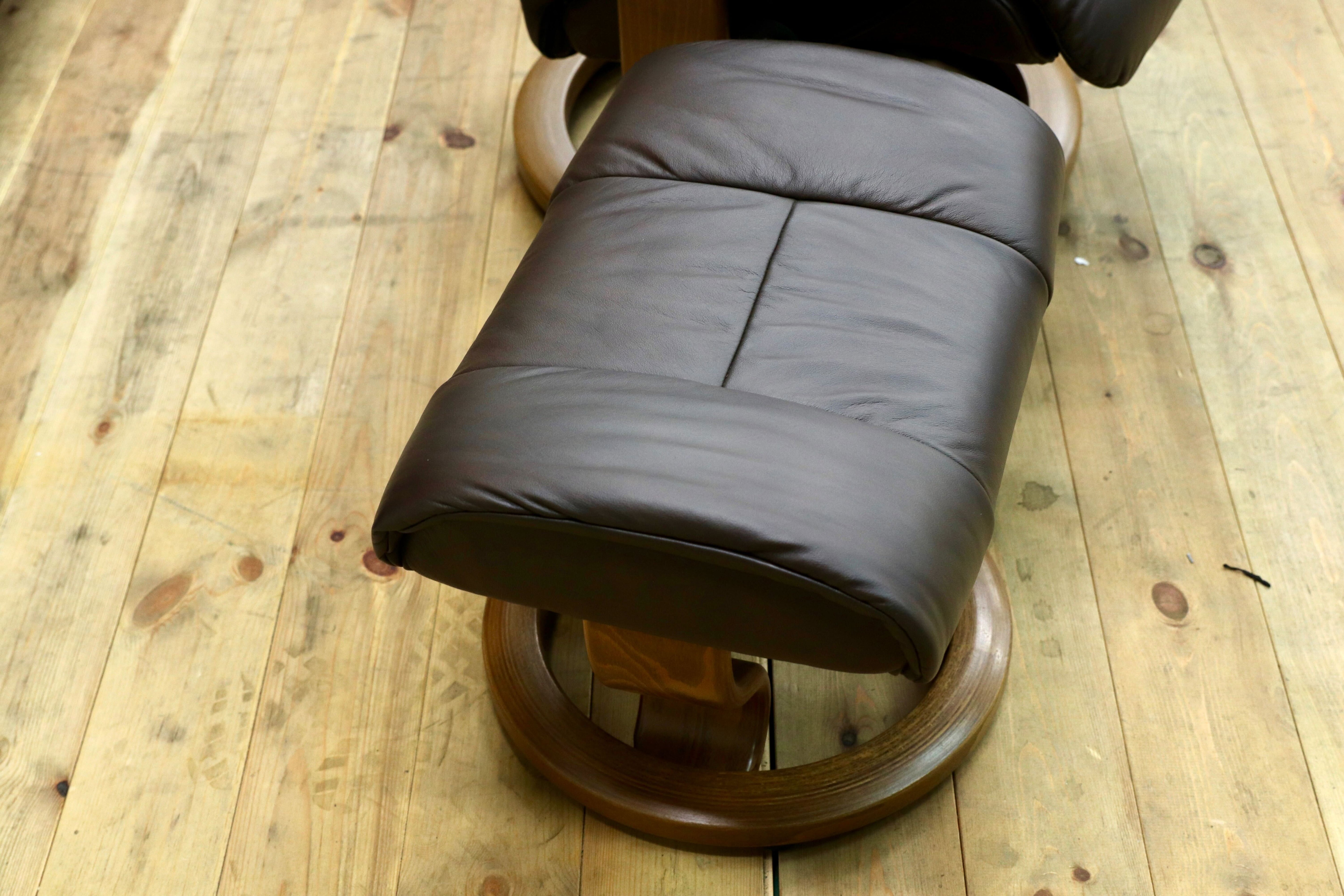 GMIK419A○EKORNES / エコーネス Reno レノ ストレスレスチェア Mサイズ パーソナルチェア オットマン付き 北欧 ノルウェー 定価約45万
