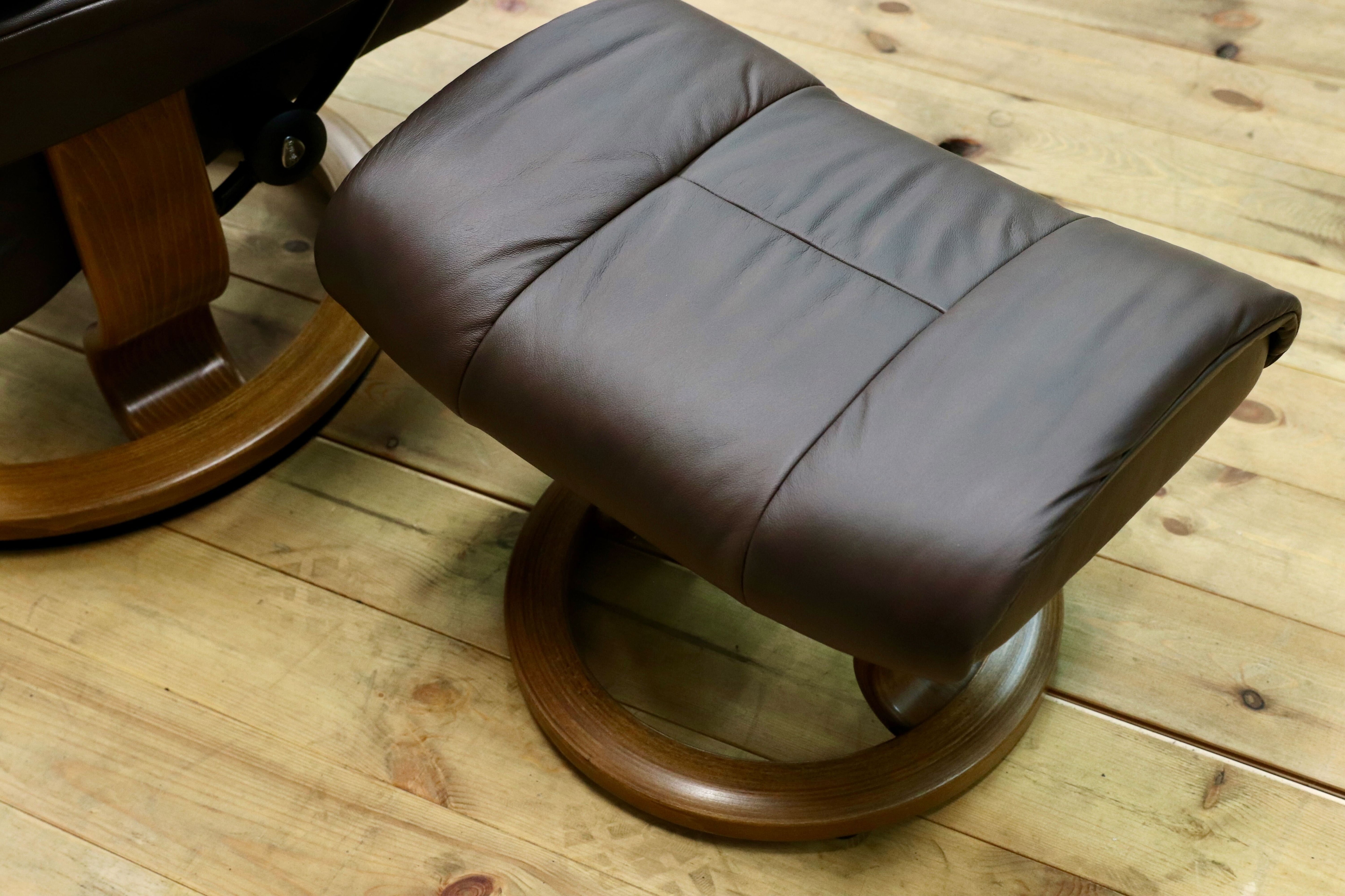 GMIK419A○EKORNES / エコーネス Reno レノ ストレスレスチェア Mサイズ パーソナルチェア オットマン付き 北欧 ノルウェー 定価約45万