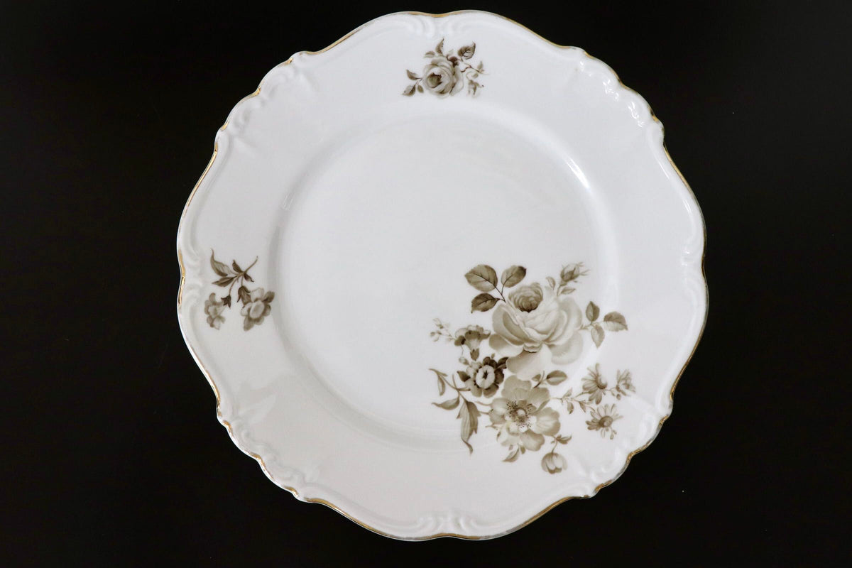 GMJH332AH○ヴィンテージ Edelstein Bavaria エーデルシュタイン Maria-Theresia セピアローズ デザートプレート 21cm 5枚セット ドイツ製