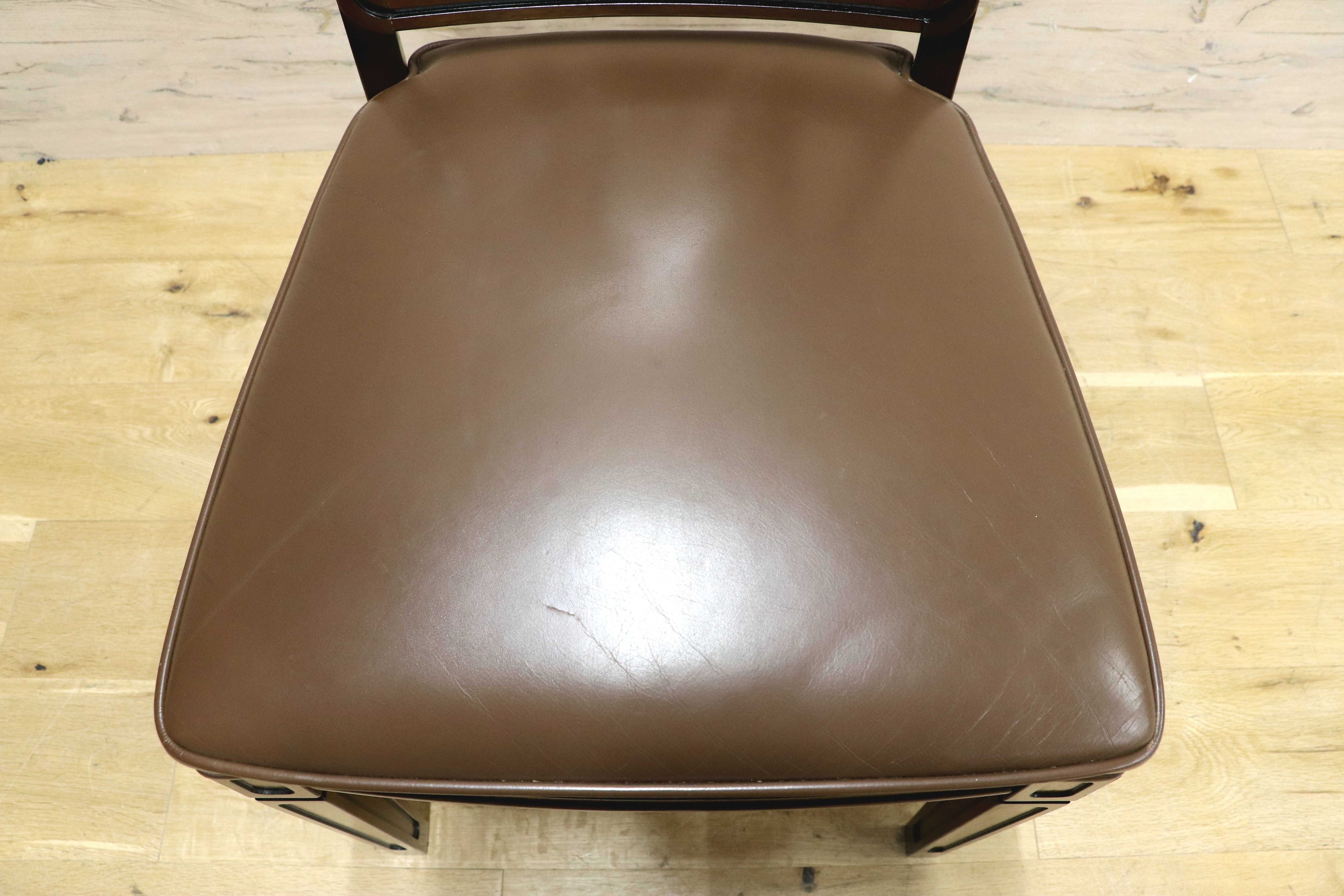 GMIH191○maruni / マルニ ROYAL ロイヤル 地中海 ロベール レザー 椅子 ダイニングチェア クラシック 国産家具 ヨーロピアン 定価14.3万