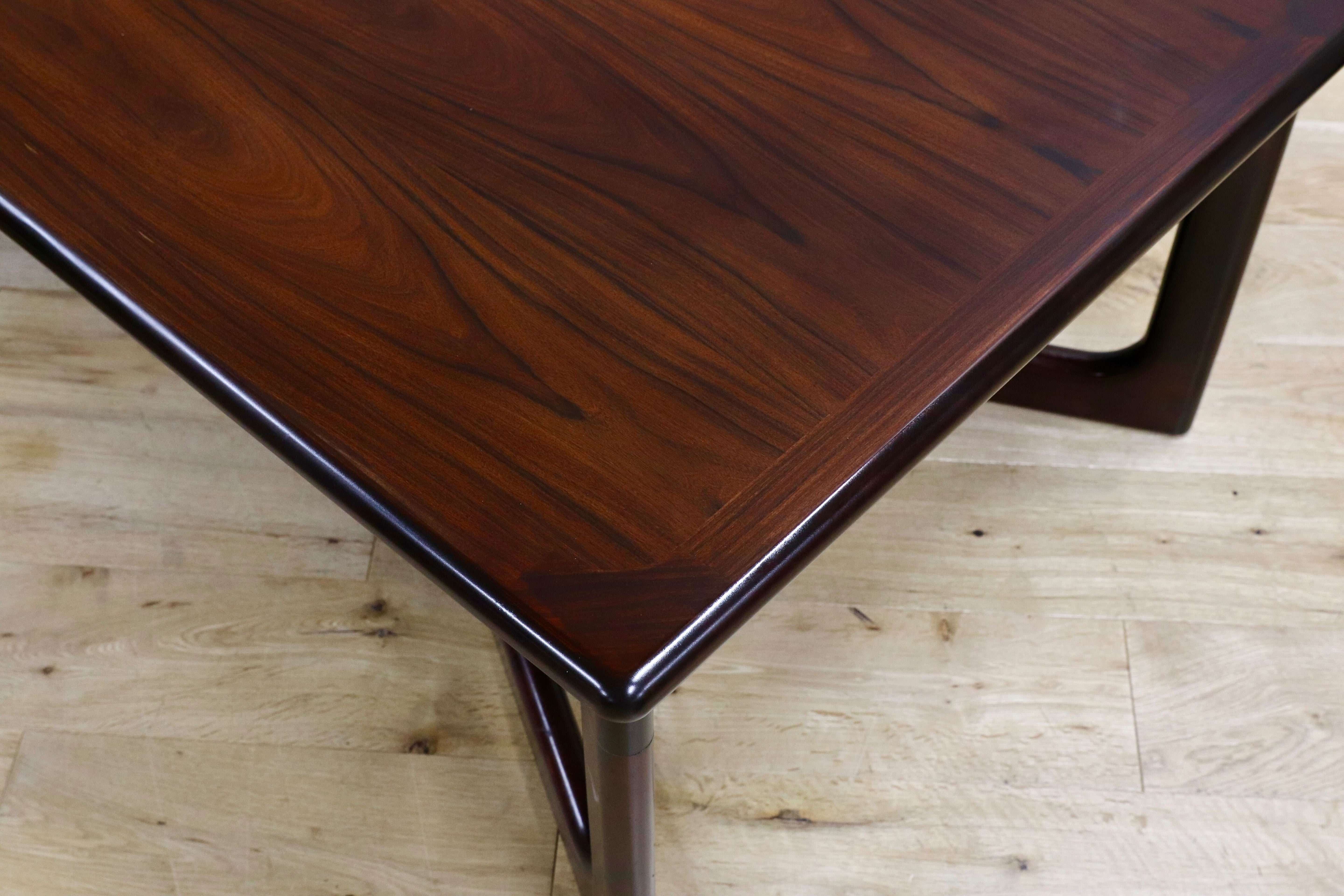 GMHS53○Dyrlund / デューロン 北欧 デンマーク ローズウッド センターテーブル リビングテーブル 応接机 北欧ヴィンテージ 稀少 約35万