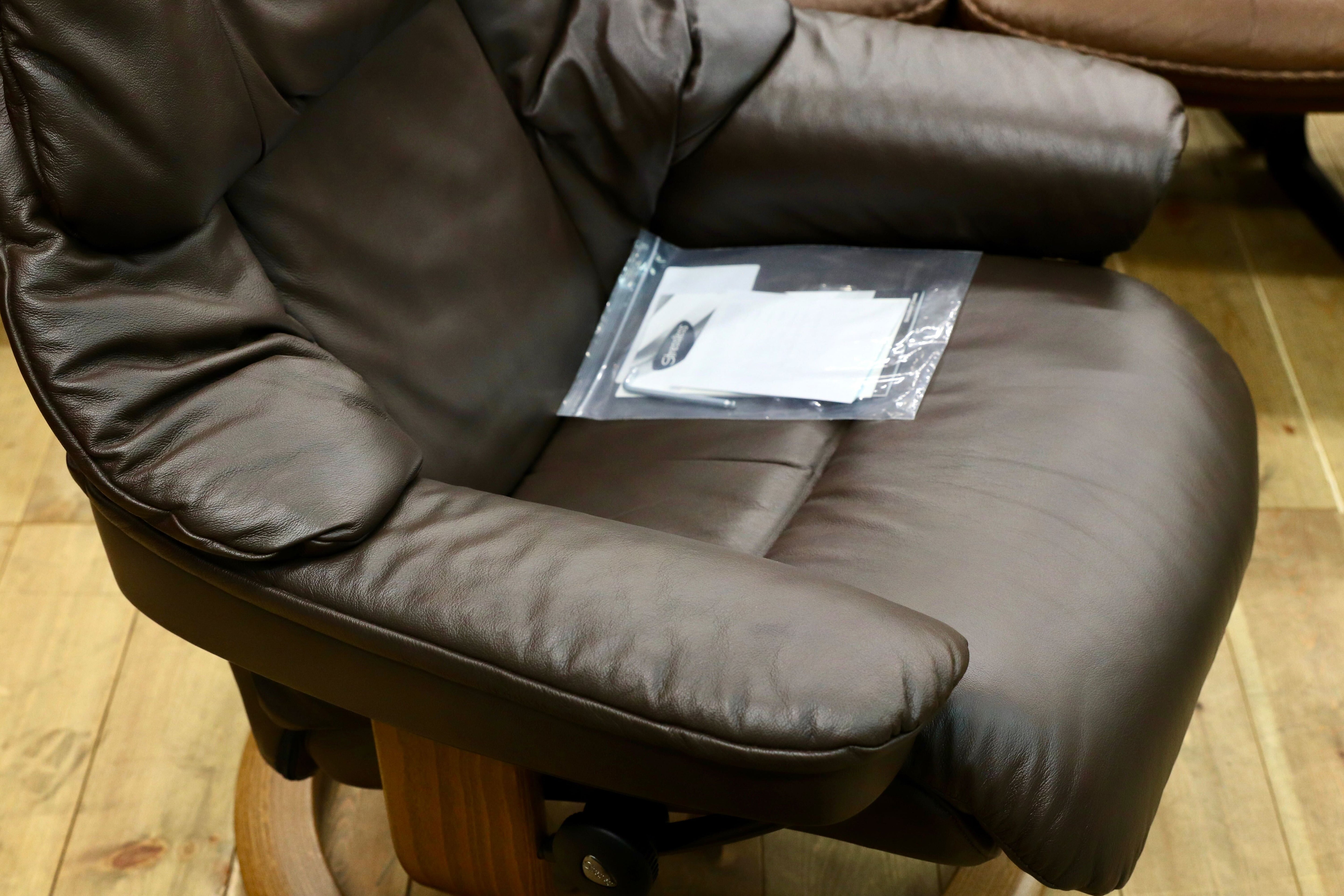 GMIK419B○EKORNES / エコーネス Reno レノ ストレスレスチェア Mサイズ パーソナルチェア オットマン付き 北欧 ノルウェー 定価約45万