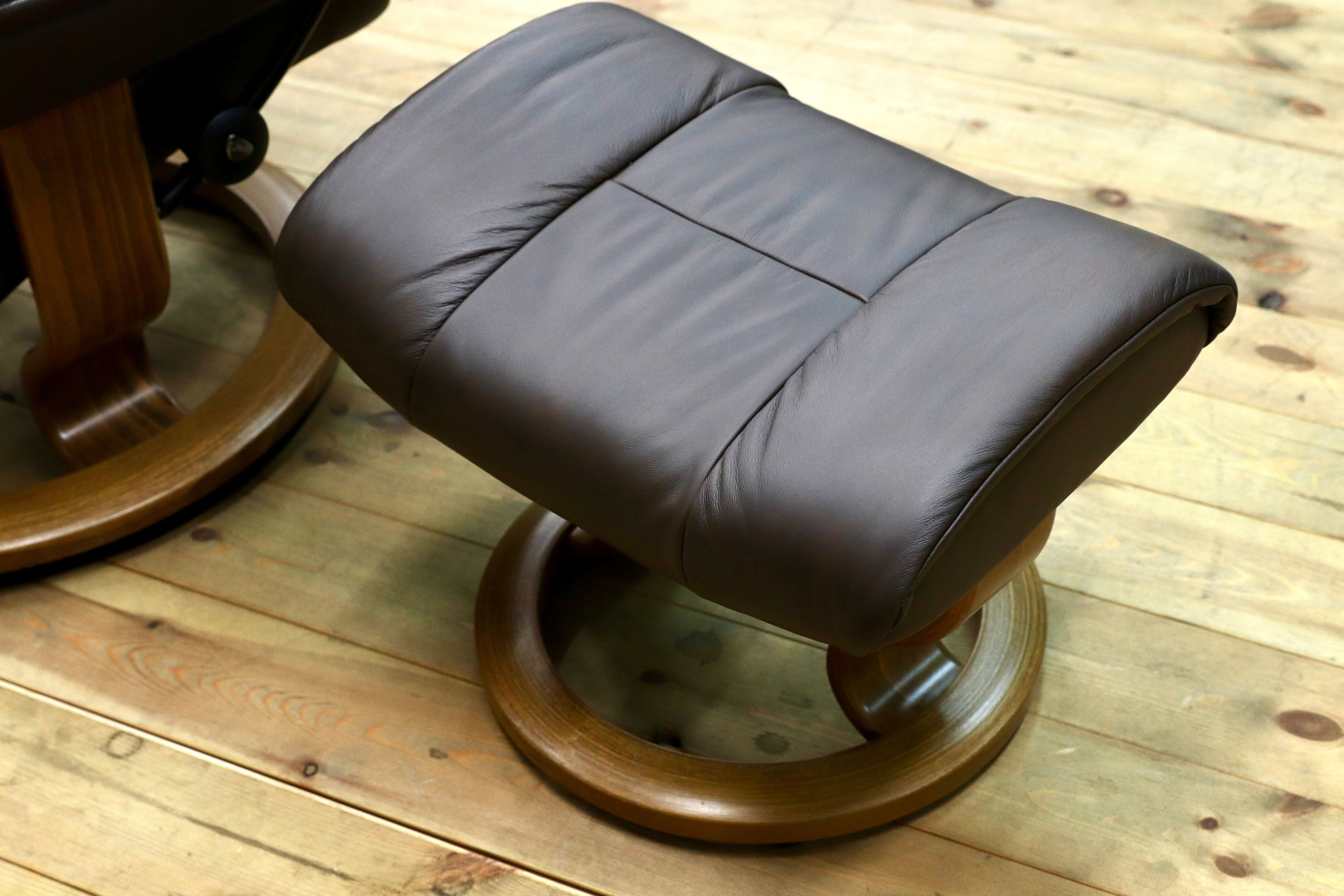 GMIK419B○EKORNES / エコーネス Reno レノ ストレスレスチェア Mサイズ パーソナルチェア オットマン付き 北欧 ノルウェー 定価約45万