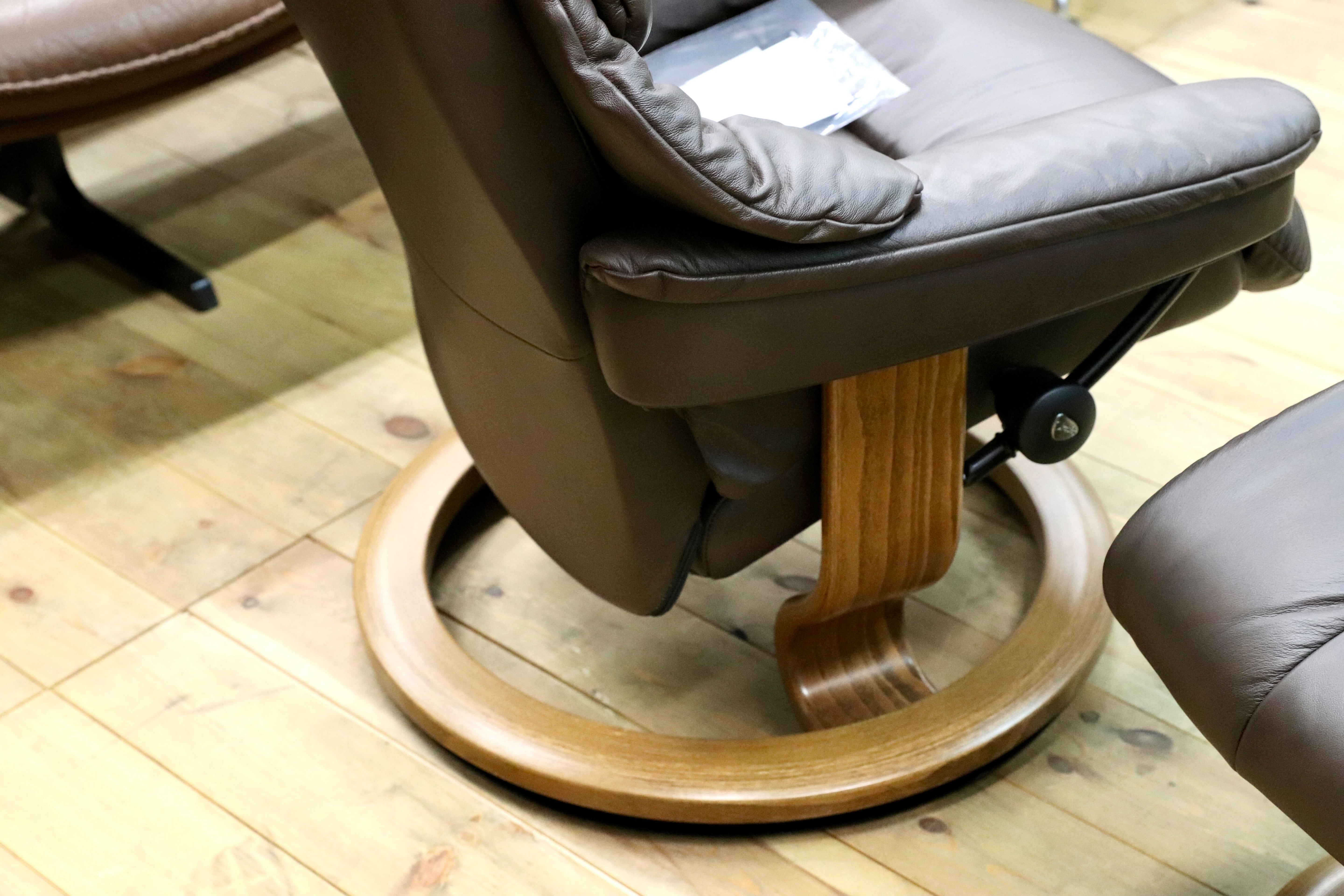 GMIK419B○EKORNES / エコーネス Reno レノ ストレスレスチェア Mサイズ パーソナルチェア オットマン付き 北欧 ノルウェー 定価約45万