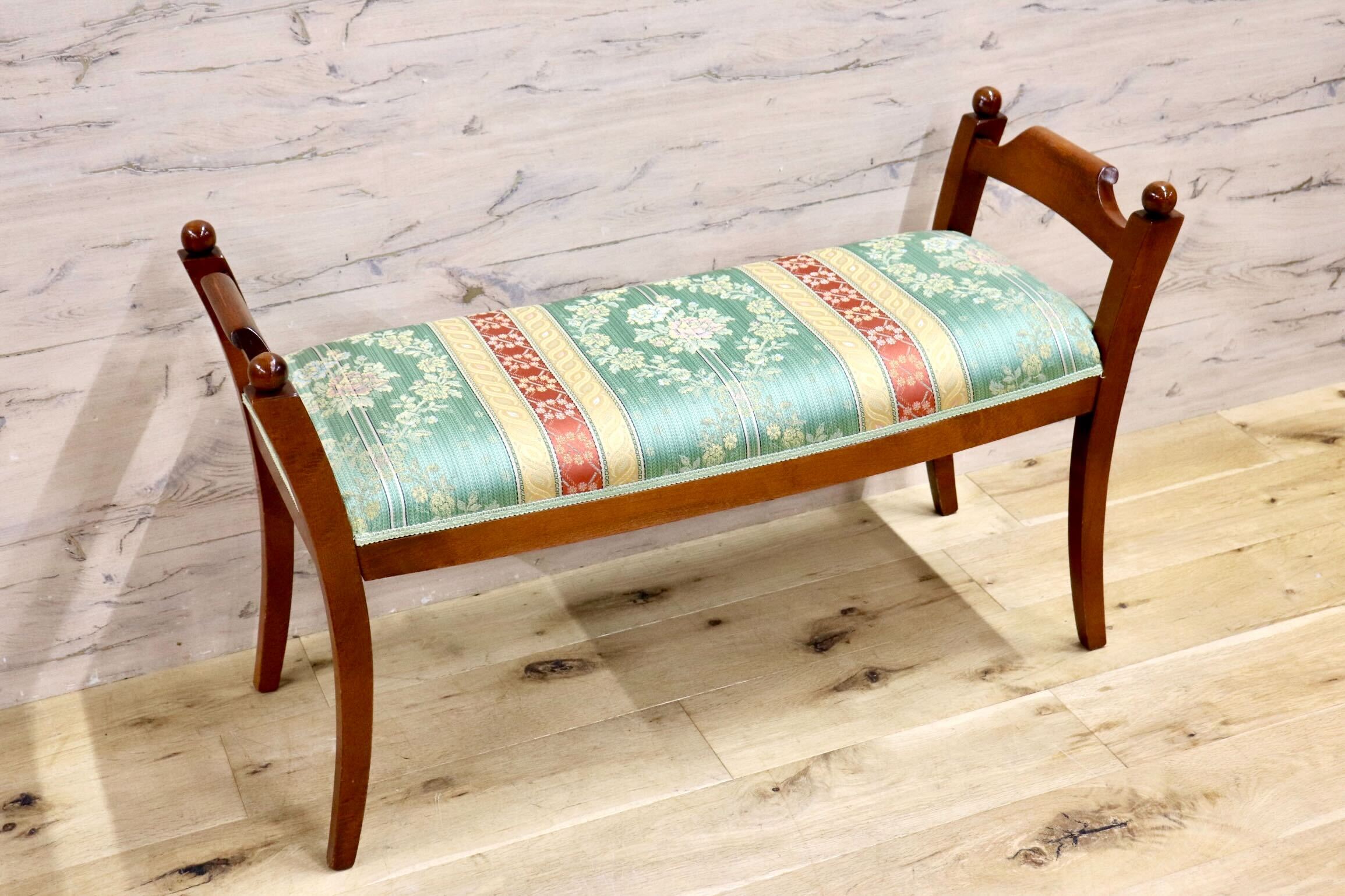 GMIH330○西洋 アンティーク スツール チェア 椅子 腰掛け ファブリック ヨーロピアン クラシック エレガント 展示品