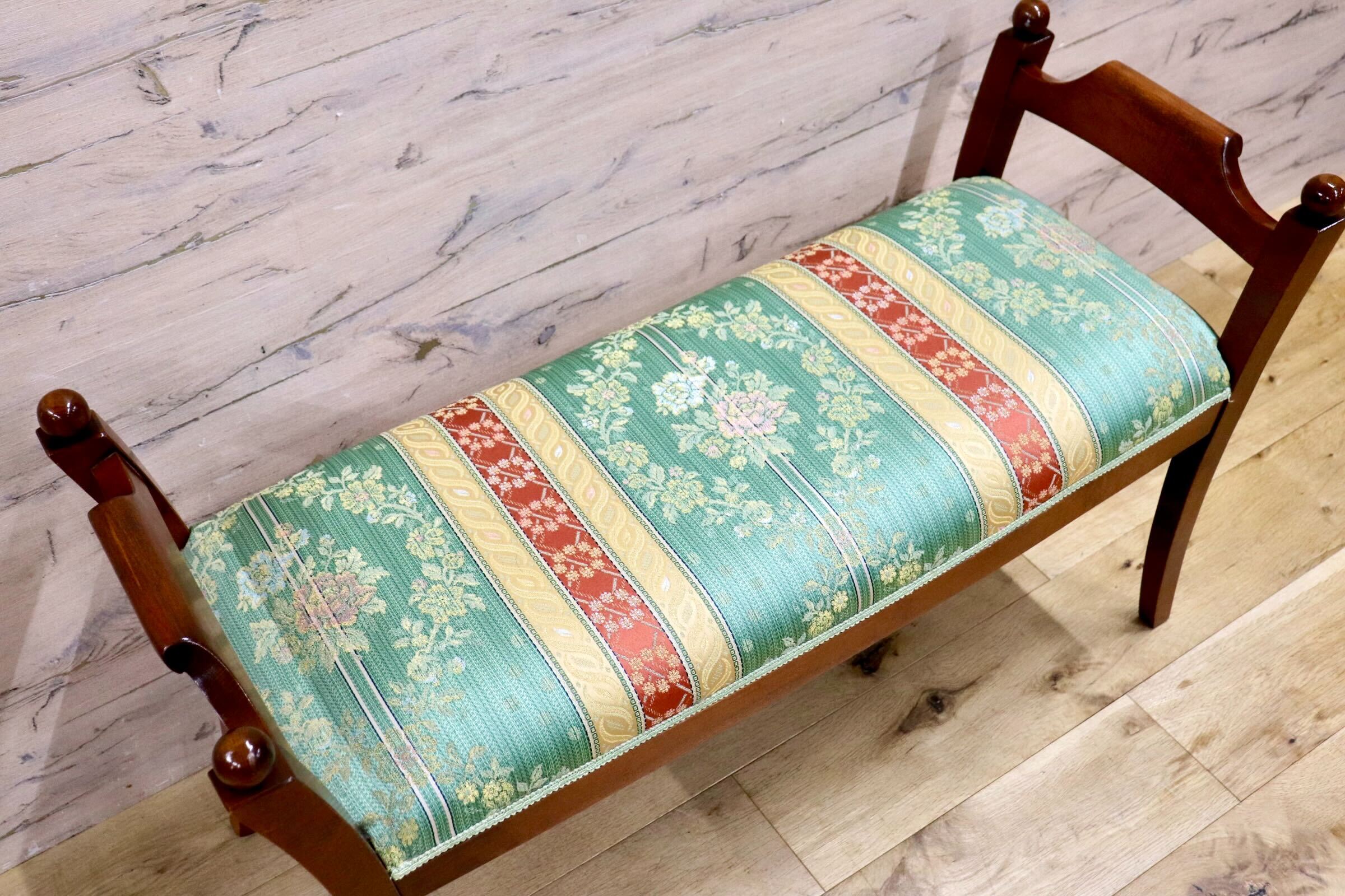 GMIH330○西洋 アンティーク スツール チェア 椅子 腰掛け ファブリック ヨーロピアン クラシック エレガント 展示品