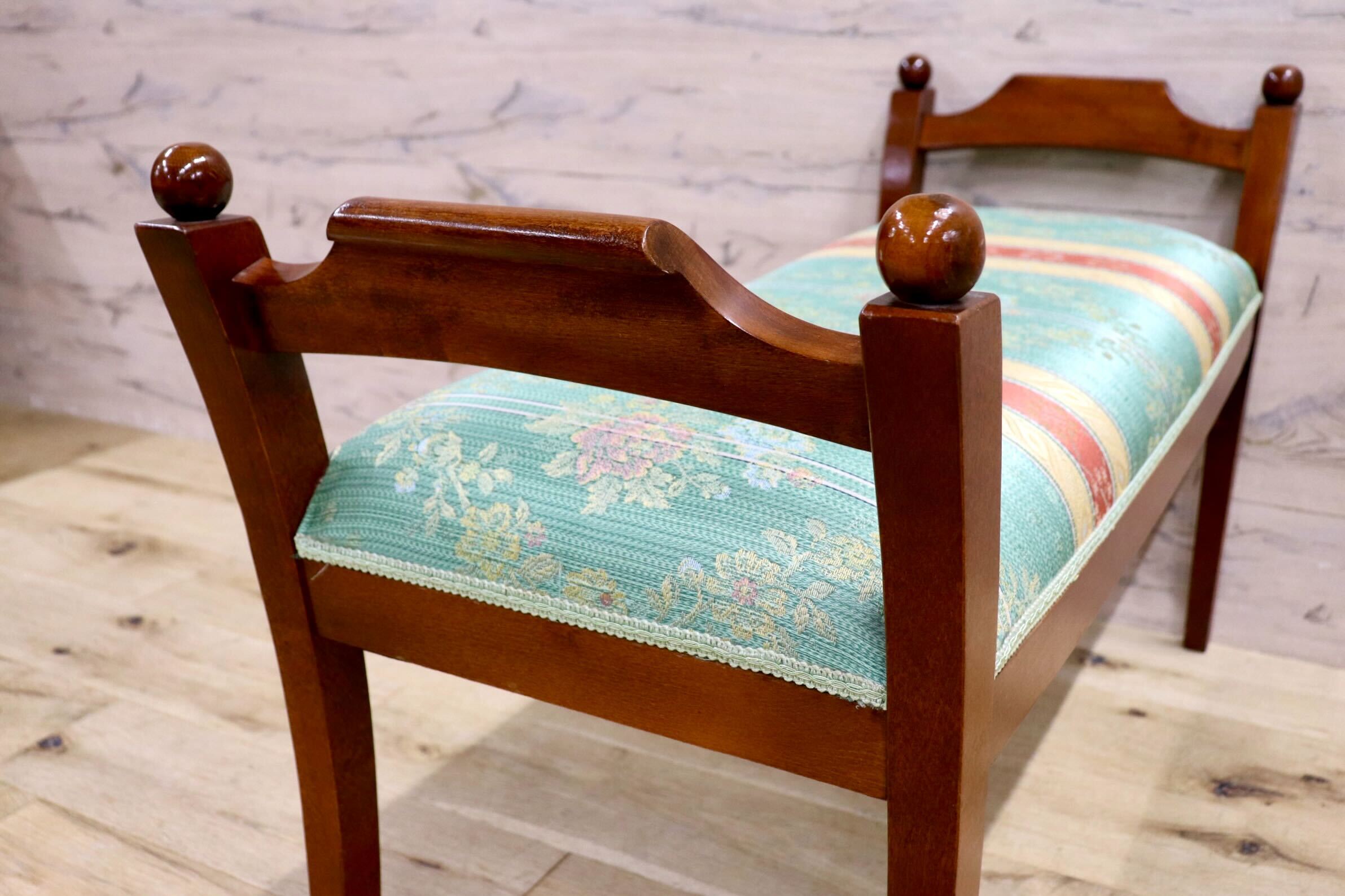 GMIH330○西洋 アンティーク スツール チェア 椅子 腰掛け ファブリック ヨーロピアン クラシック エレガント 展示品