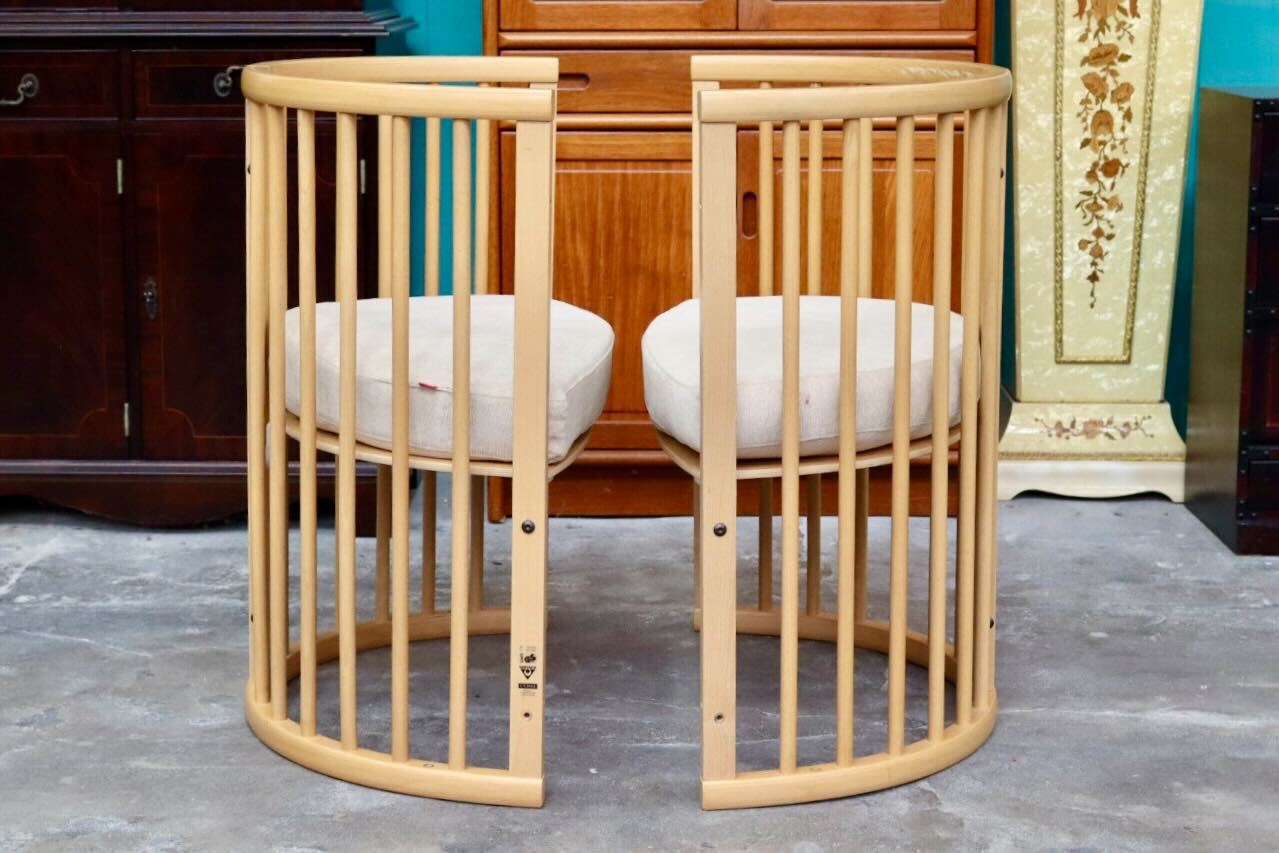 GMIH235A○Stokke / ストッケ Sleepi スリーピーチェア ベッドヘッド ダイニングチェア 2脚セット 木製 ベビーベッド 北欧家具