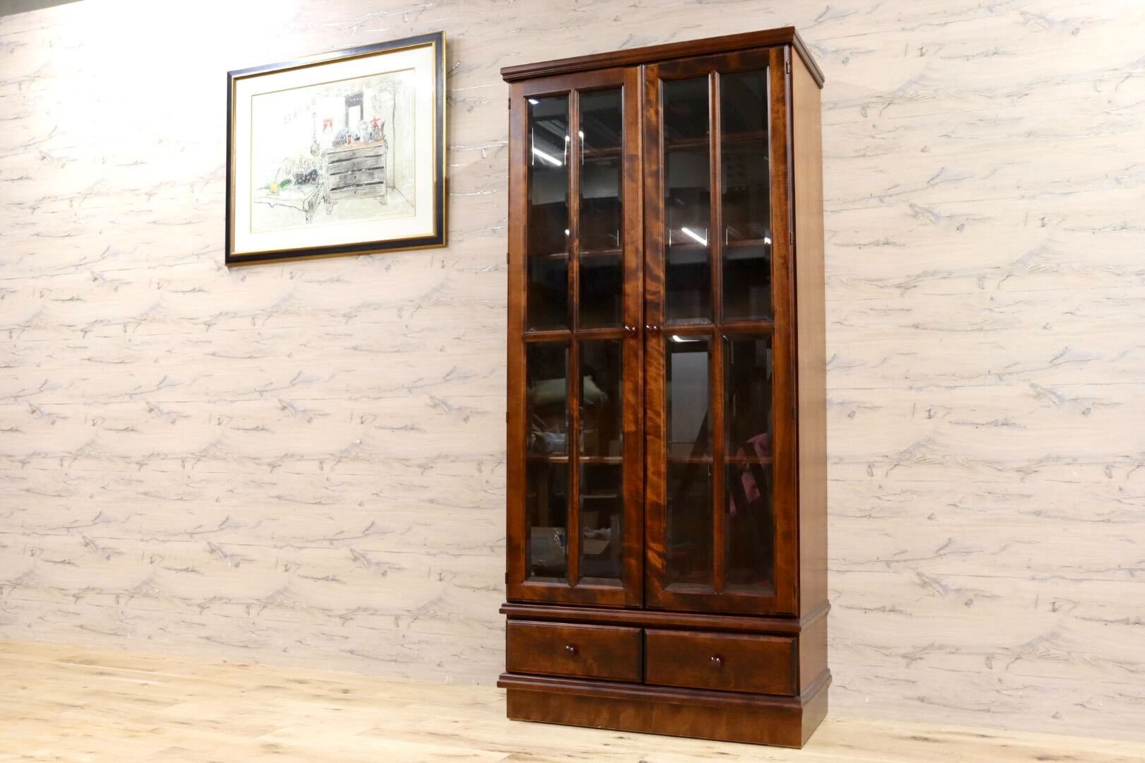 GMHH485A○Herbe / エルブ まりも 本棚 書棚 ブックシェルフ 本箱 飾り棚 キャビネット 収納家具 民芸家具 和家具 古民家 和モダン