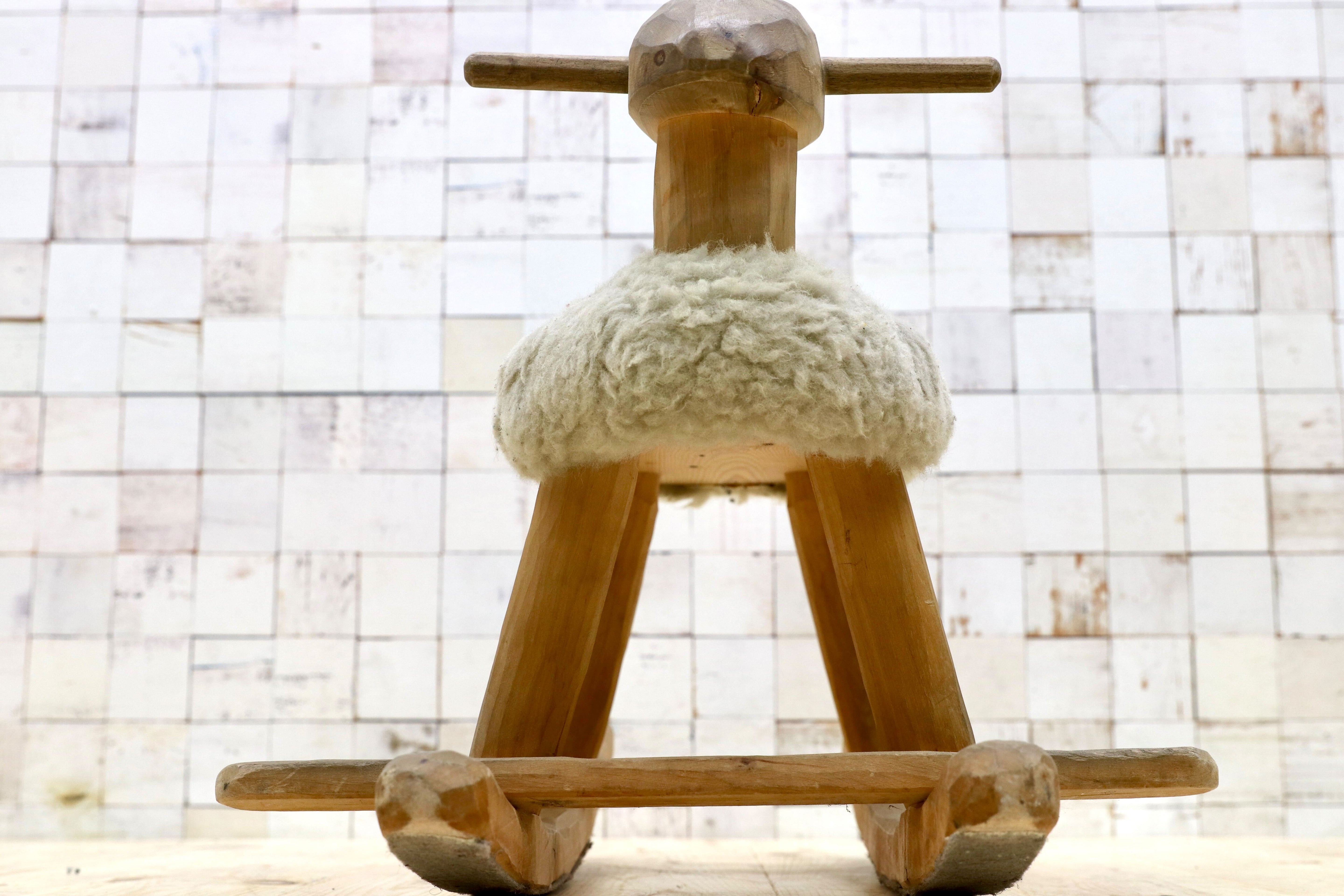 GMFS229○puu ja puu / プーヤプー 北欧家具 北欧ヴィンテージ 羊 スツール オブジェ ハンドメイド インテリア