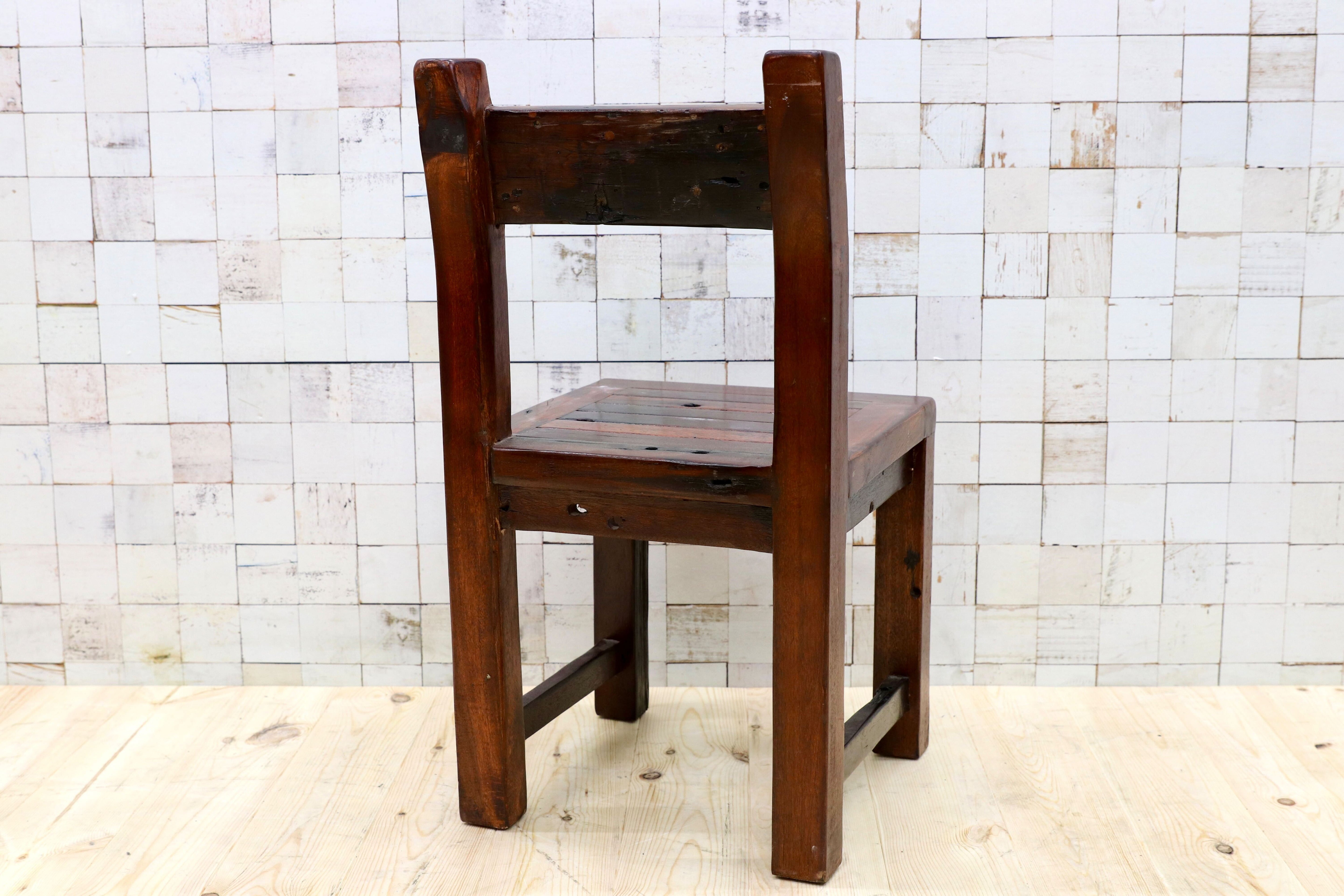 GMGK425A○アカシア 無垢材 サイドチェア ダイニングチェア 椅子 アジアン 民芸家具 ヴィンテージ リゾート バリ チェア