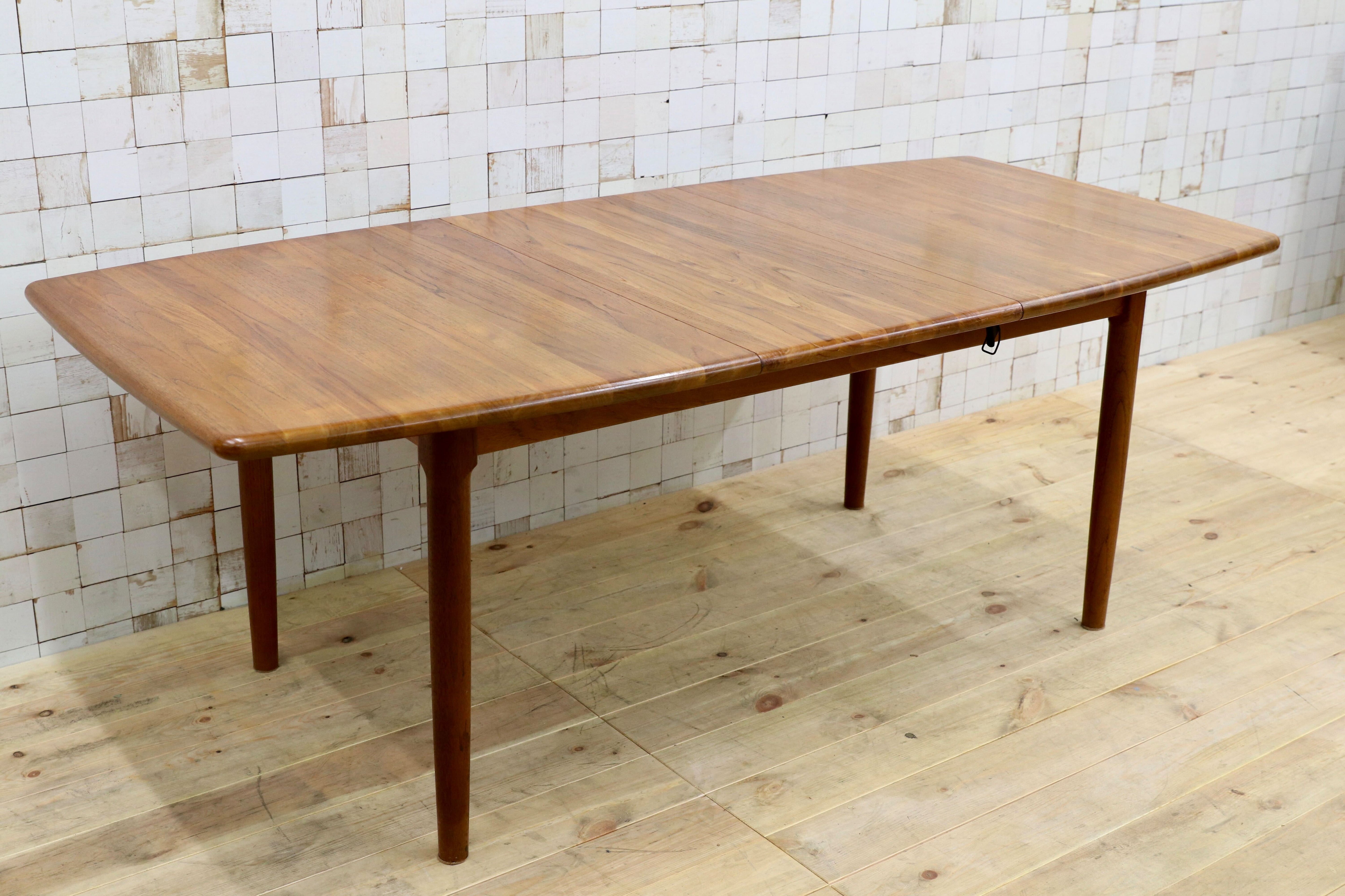 GMHH465○GUDME / グドメ ダイニングテーブル 食卓テーブル チーク無垢材 北欧ヴィンテージ 北欧家具 デンマーク製 稀少