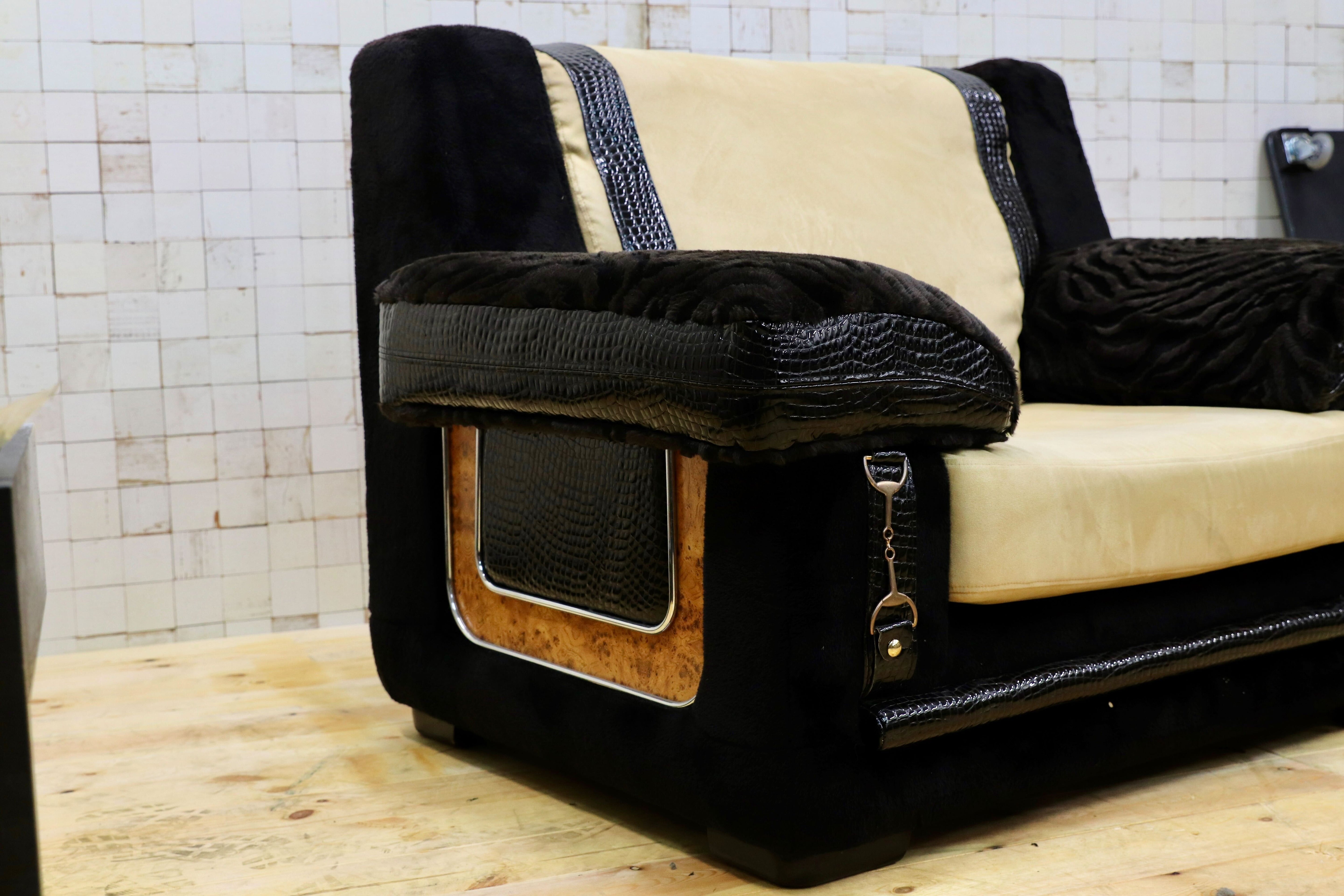 GMHK293C○Fromitaria / フォルミタリア Paolo GUCCI パオロ グッチ 1人掛けソファ シングルソファ イタリア最高峰 布張り クラシック